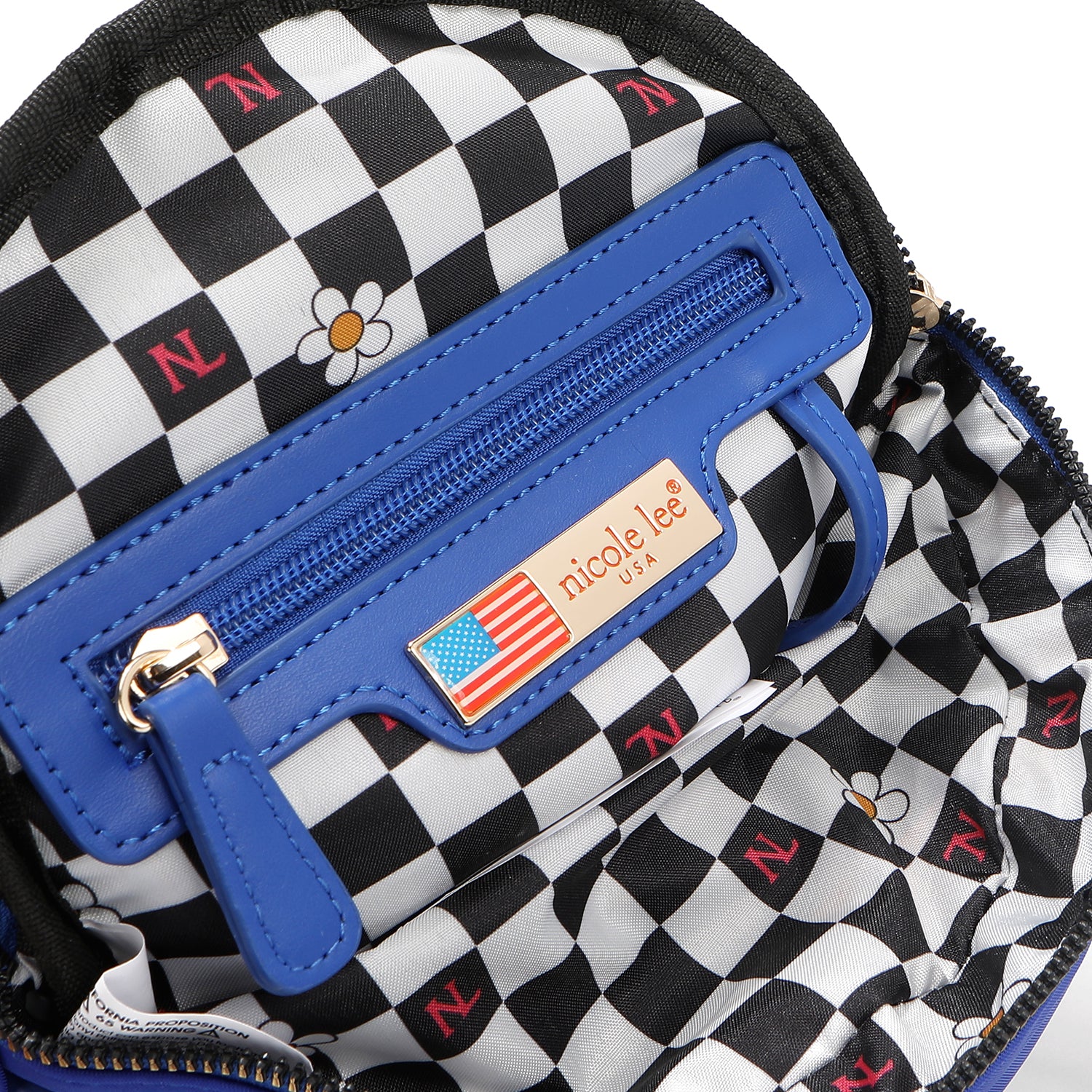 BOLSO MULTIUSOS CON PARCHES DE COLORES (AZUL)