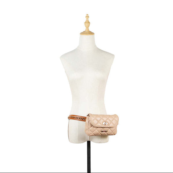 SAC DE TAILLE REMBOURRÉ/SAC À BANDOULIÈRE (BEIGE)