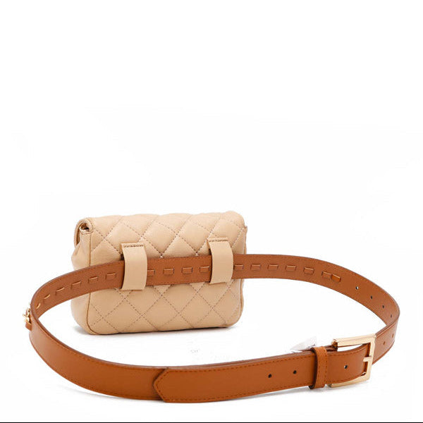 SAC DE TAILLE REMBOURRÉ/SAC À BANDOULIÈRE (BEIGE)