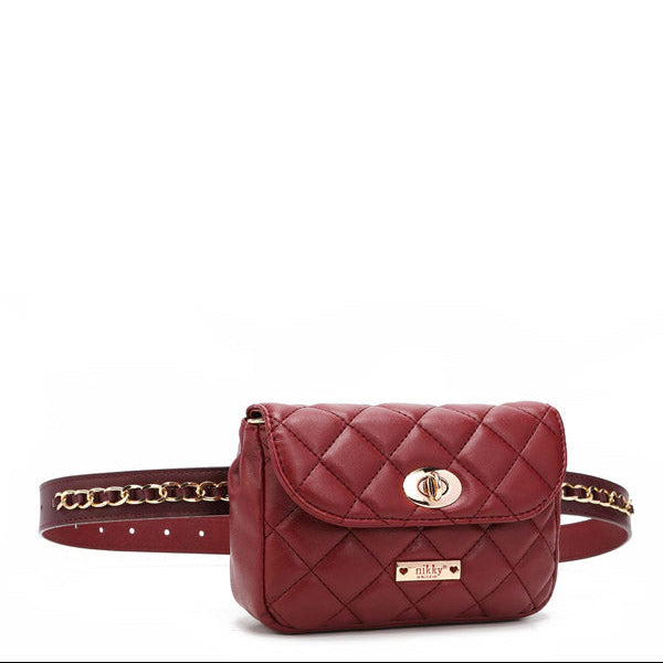 SAC DE TAILLE REMBOURRÉ/SAC À BANDOULIÈRE (ROUGE)