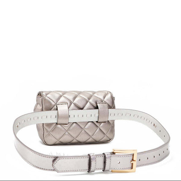 SAC DE TAILLE REMBOURRÉ/SAC À BANDOULIÈRE (ARGENT)