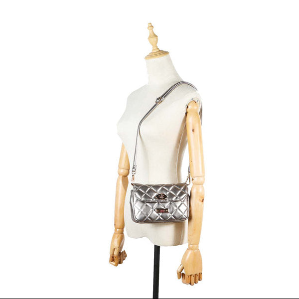 SAC DE TAILLE REMBOURRÉ/SAC À BANDOULIÈRE (ARGENT)