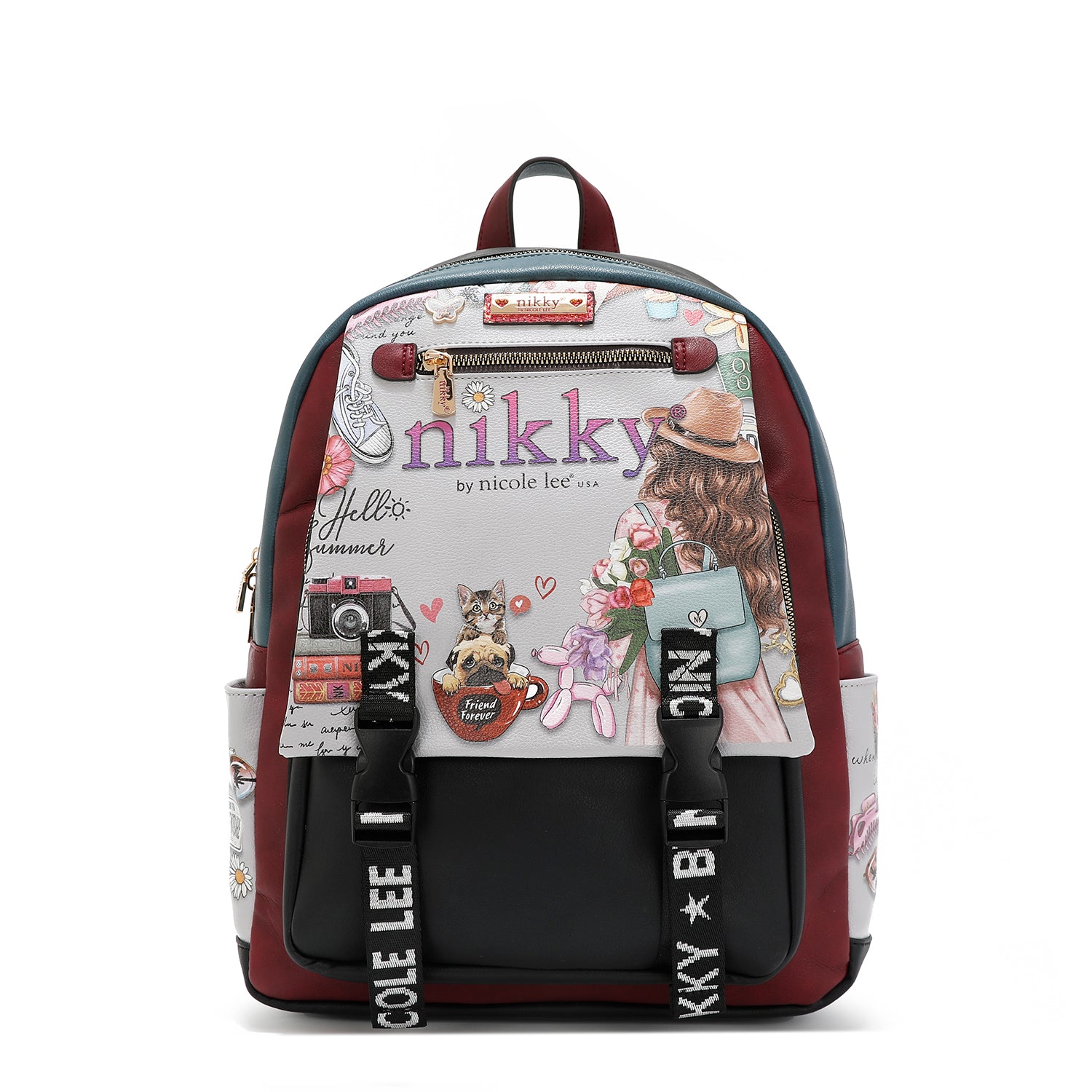 GRAND SAC À DOS AVEC RABAT <tc><tc>Nikky</tc> WORLD</tc>