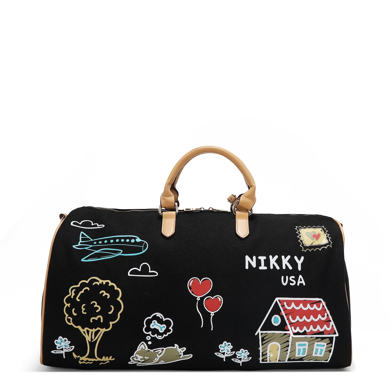 BOLSO DE GIMNASIO DE LONA NIKKY (NEGRO)