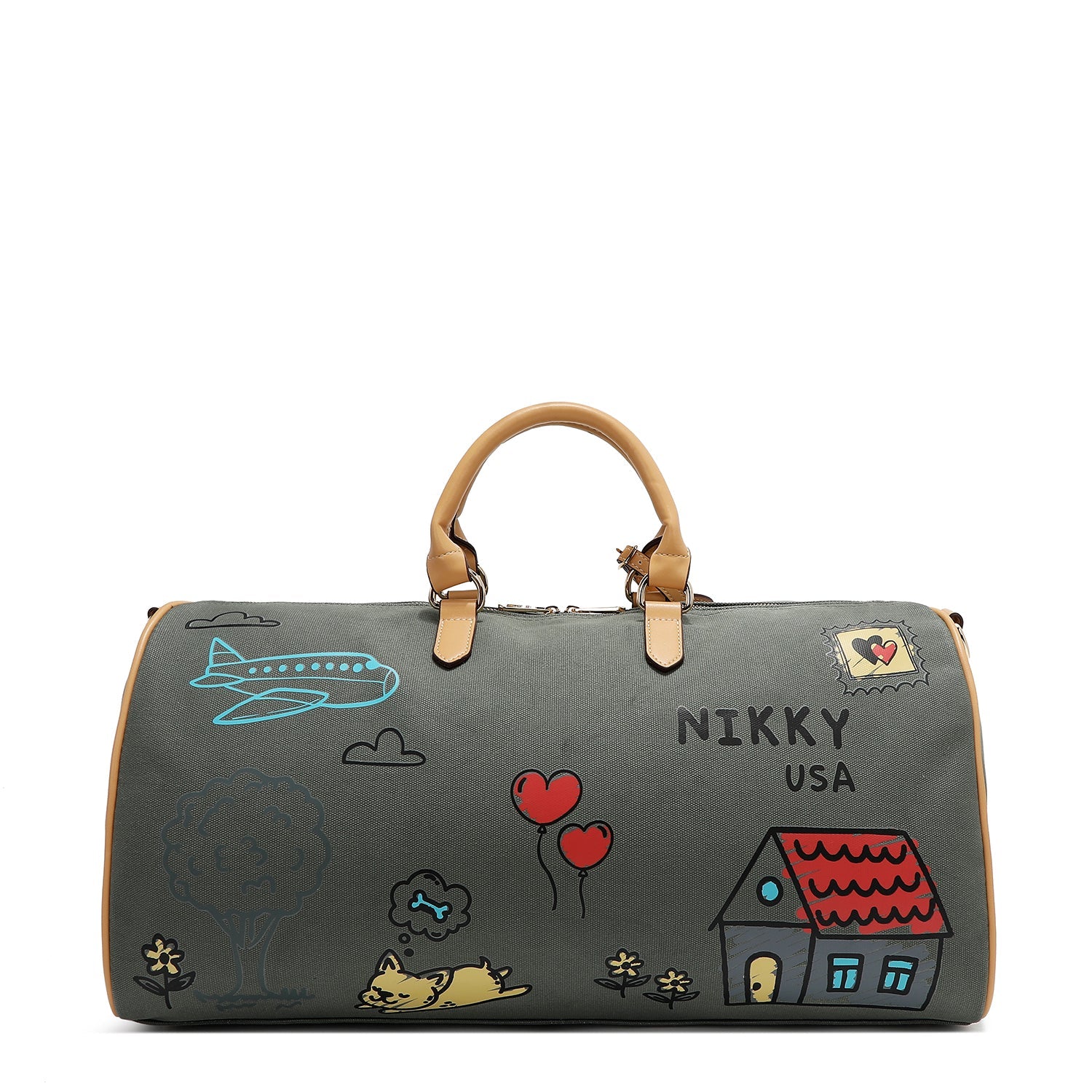 BOLSO DE GIMNASIO DE LONA (VERDE)