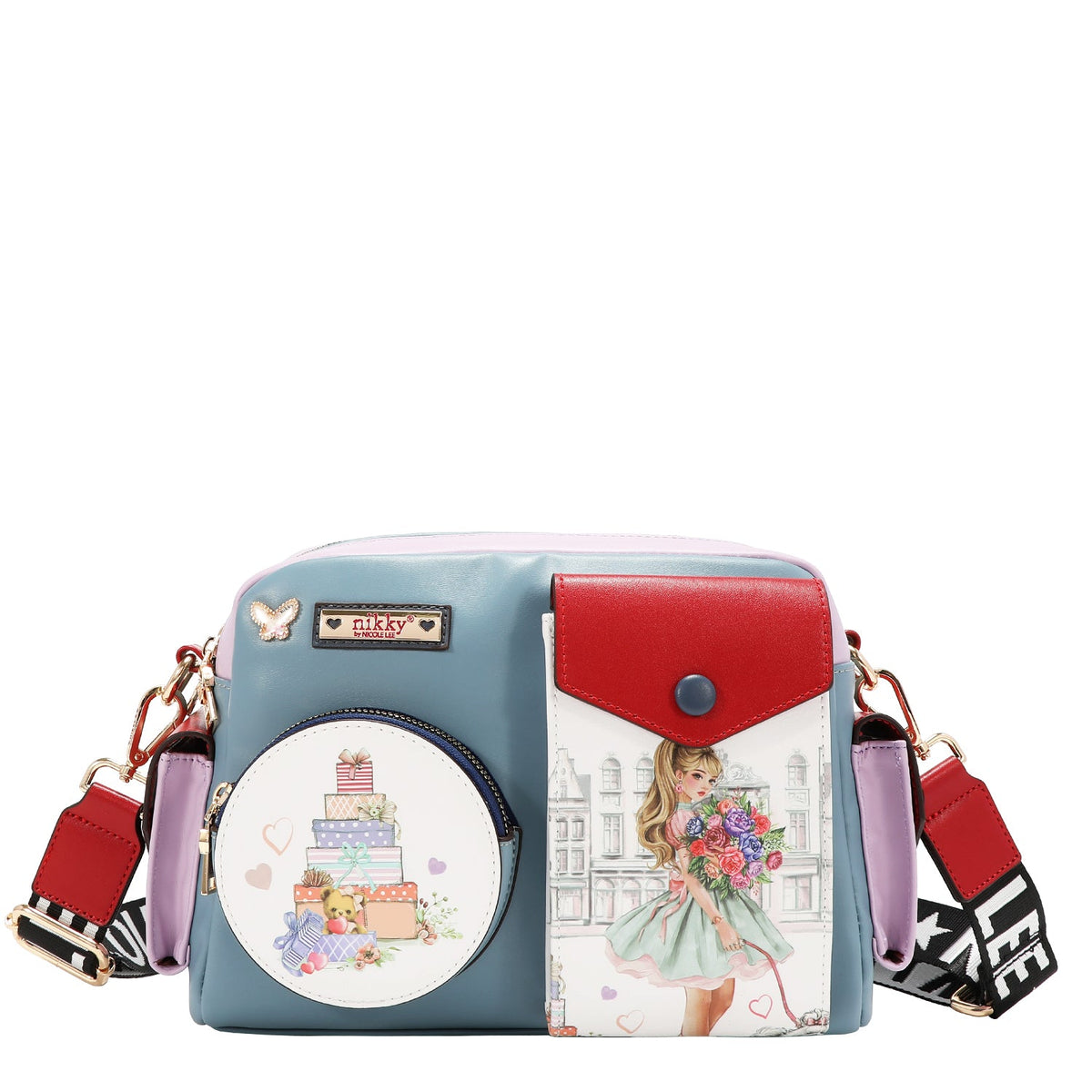 BOLSO BANDOLERA MULTIBOLSILLOS (GLAMOROUS WALK-BLANCO)