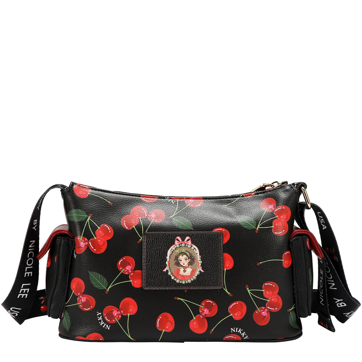 BORSA A TRACOLLA NK13116 (<tc>CHERRY LIPS</tc>-NERO)