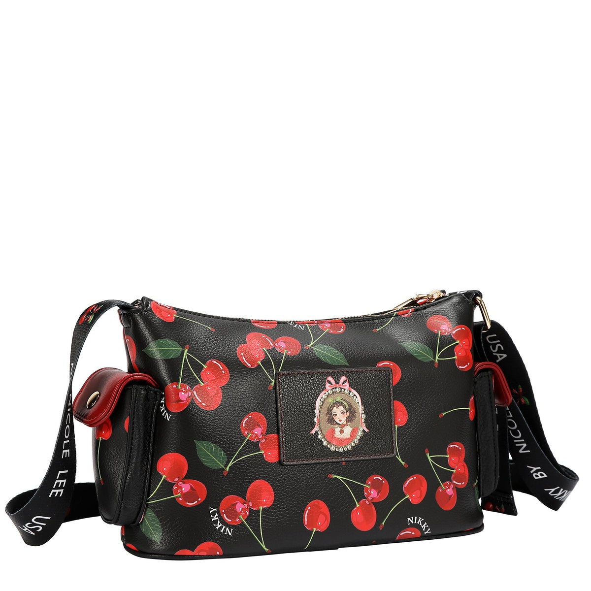 BORSA A TRACOLLA NK13116 (<tc>CHERRY LIPS</tc>-NERO)