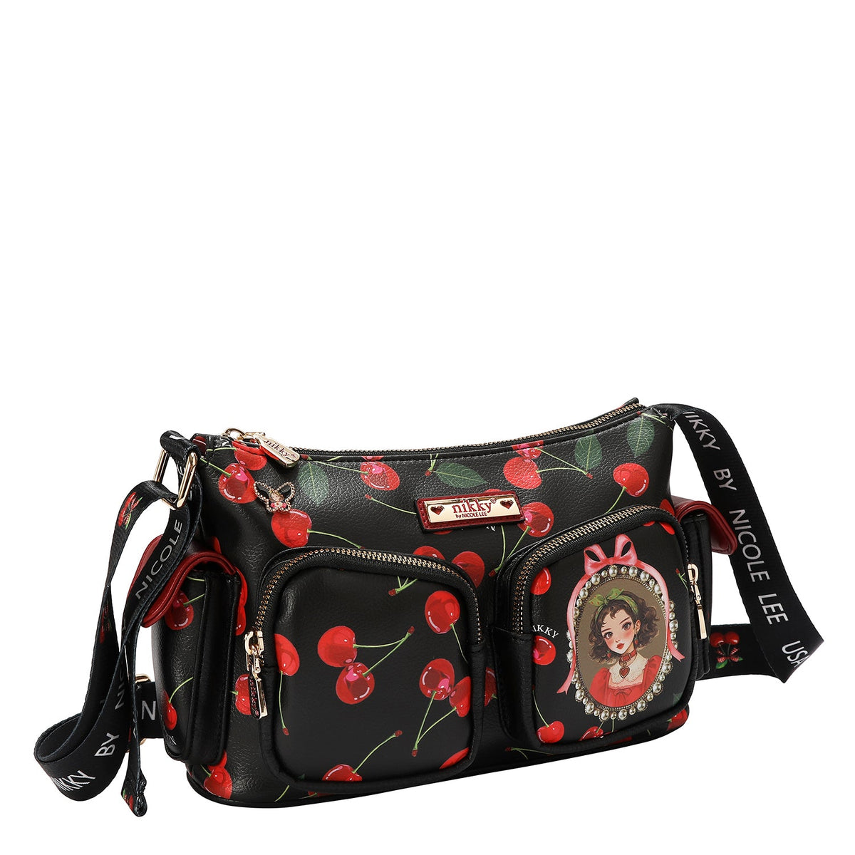 BORSA A TRACOLLA NK13116 (<tc>CHERRY LIPS</tc>-NERO)