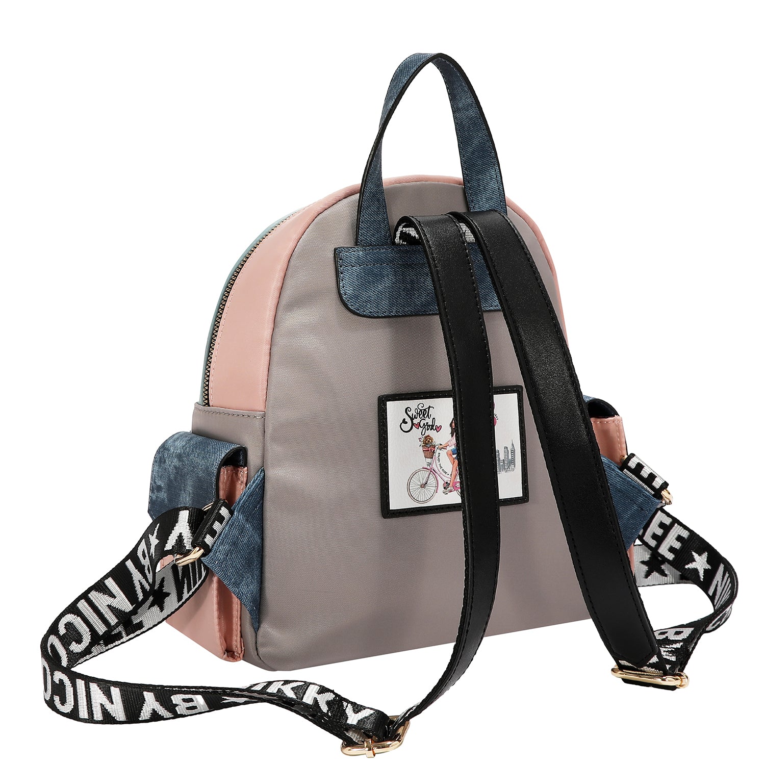 MOCHILA PEQUEÑA CON MÚLTIPLES BOLSILLOS (SWEET GIRL)