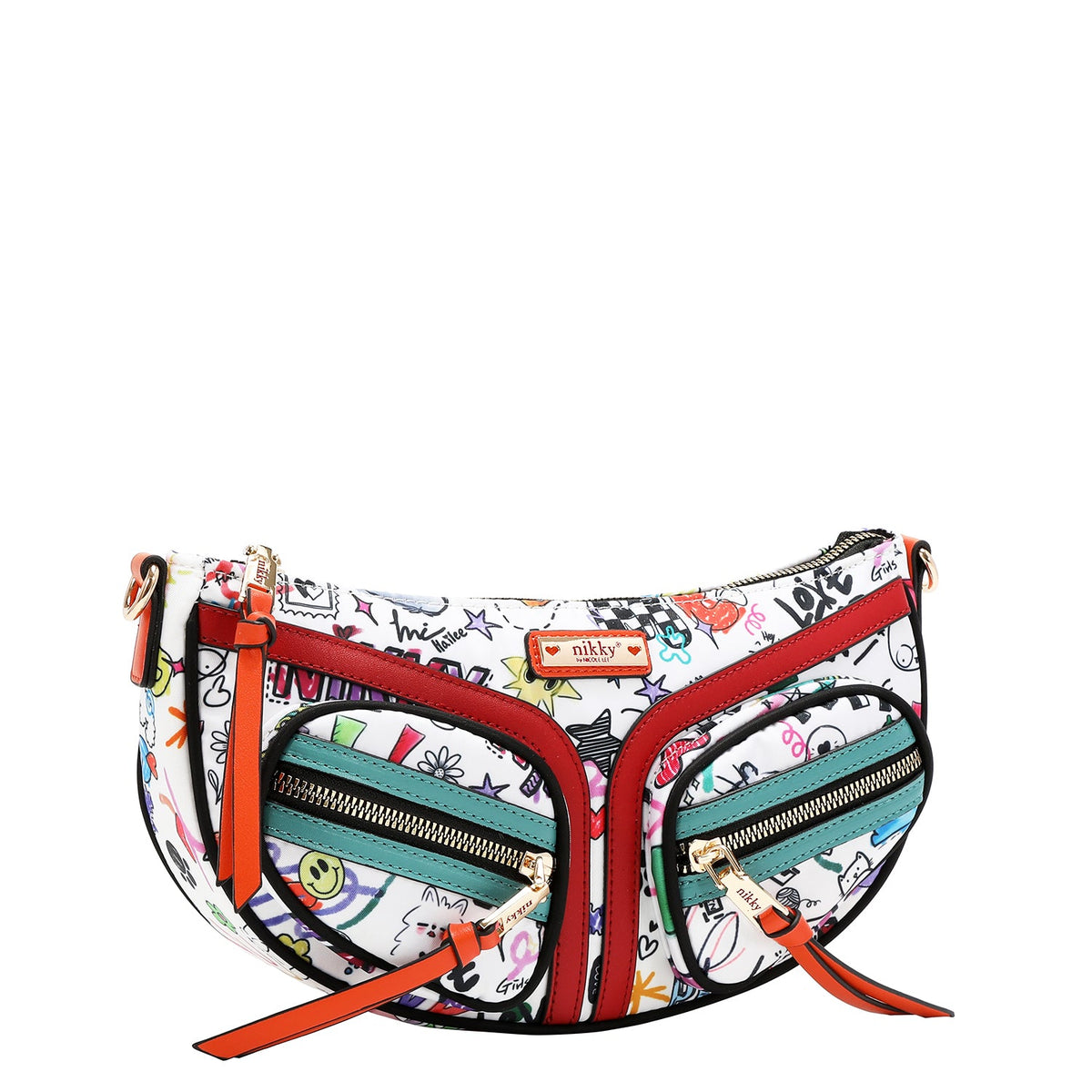 BORSA A TRACOLLA CRESCENTE (JUST FOR FUN - BIANCO)