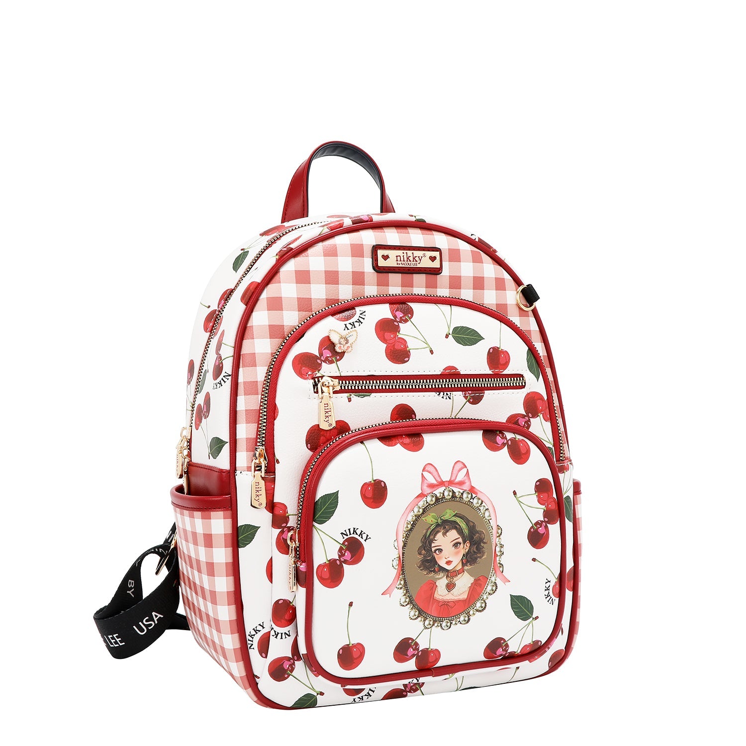ENSEMBLE 3 PIÈCES (SAC À DOS, PETIT SAC À DOS ET PORTEFEUILLE) (<tc>CHERRY LIPS</tc>-BLANC)