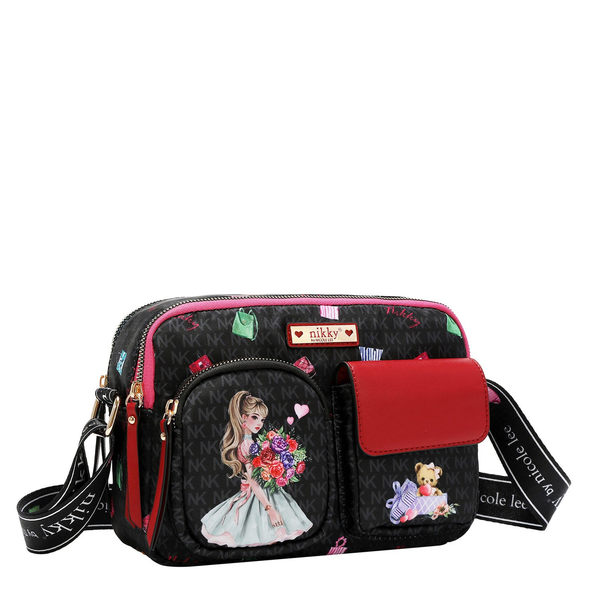 BANDOLERA DE NYLON (GLAMOROUS WALK - NEGRO)