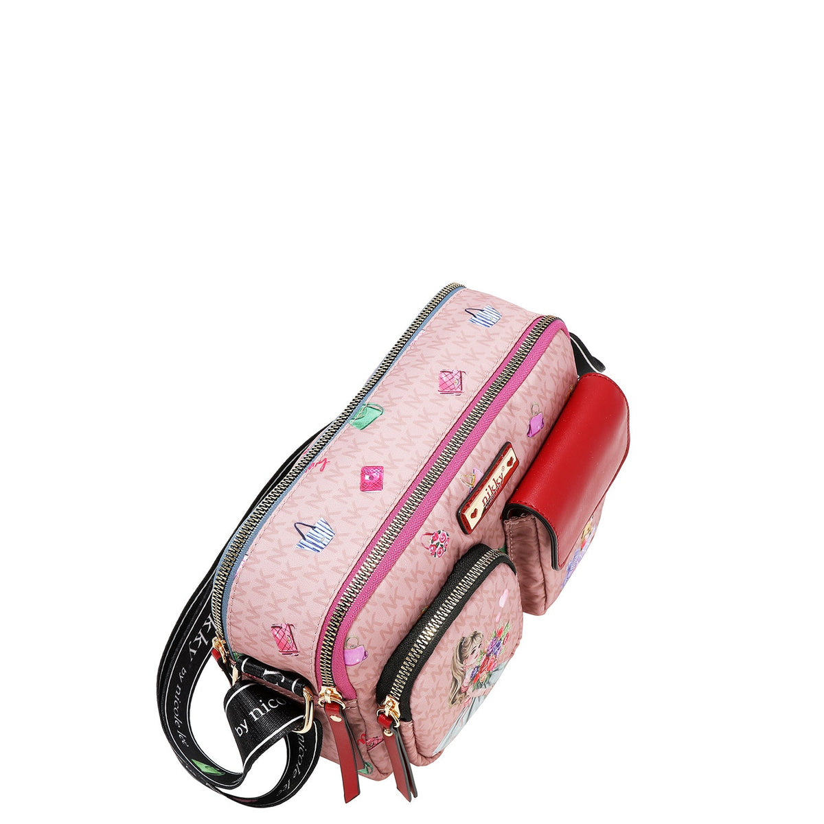 BORSA A TRACOLLA IN NYLON (GLAMOROUS WALK - ROSA)
