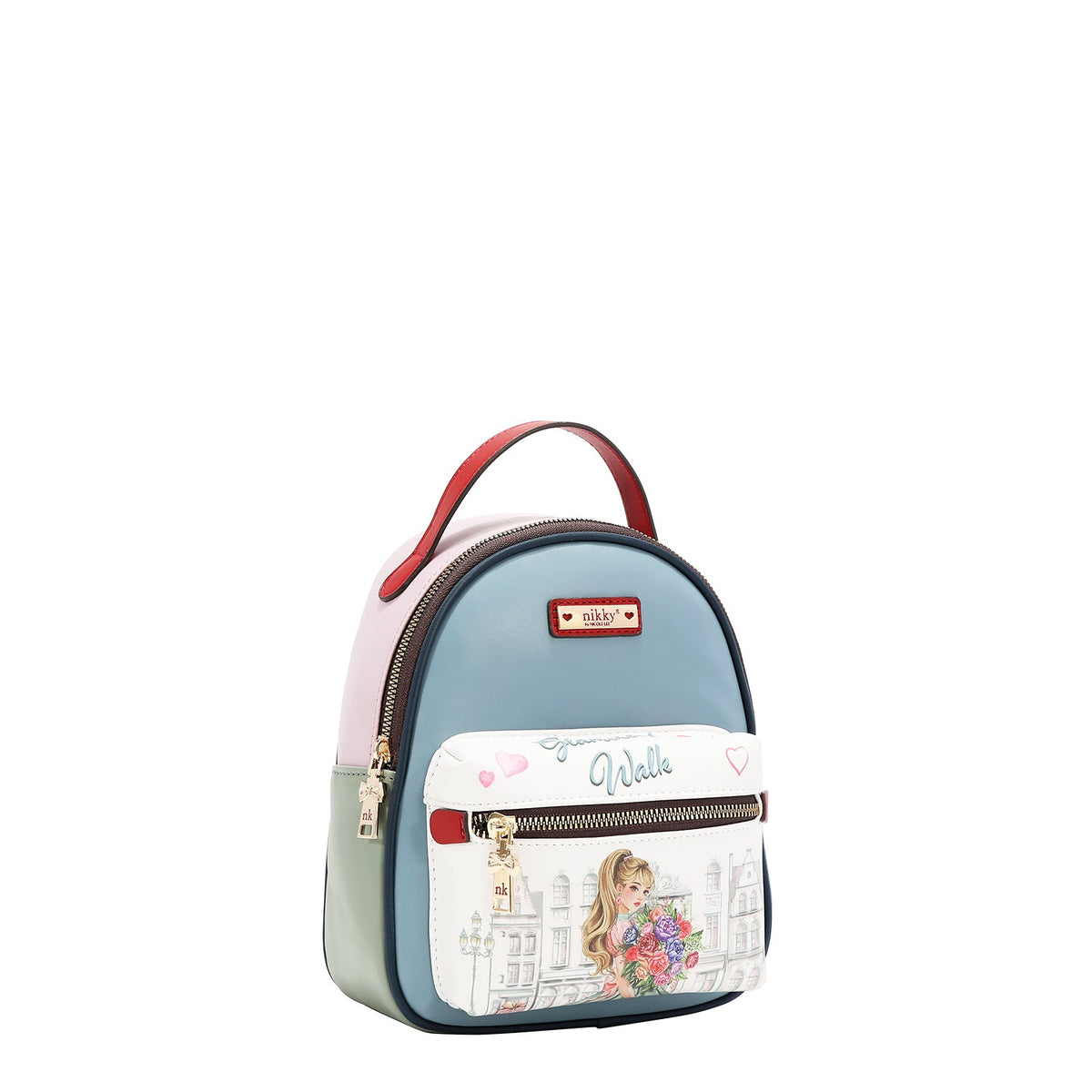 3 PIECE SET (SATCHEL BAG, MINI BACKPACK, WALLET) (GLAMOROUS WALK - WHITE)