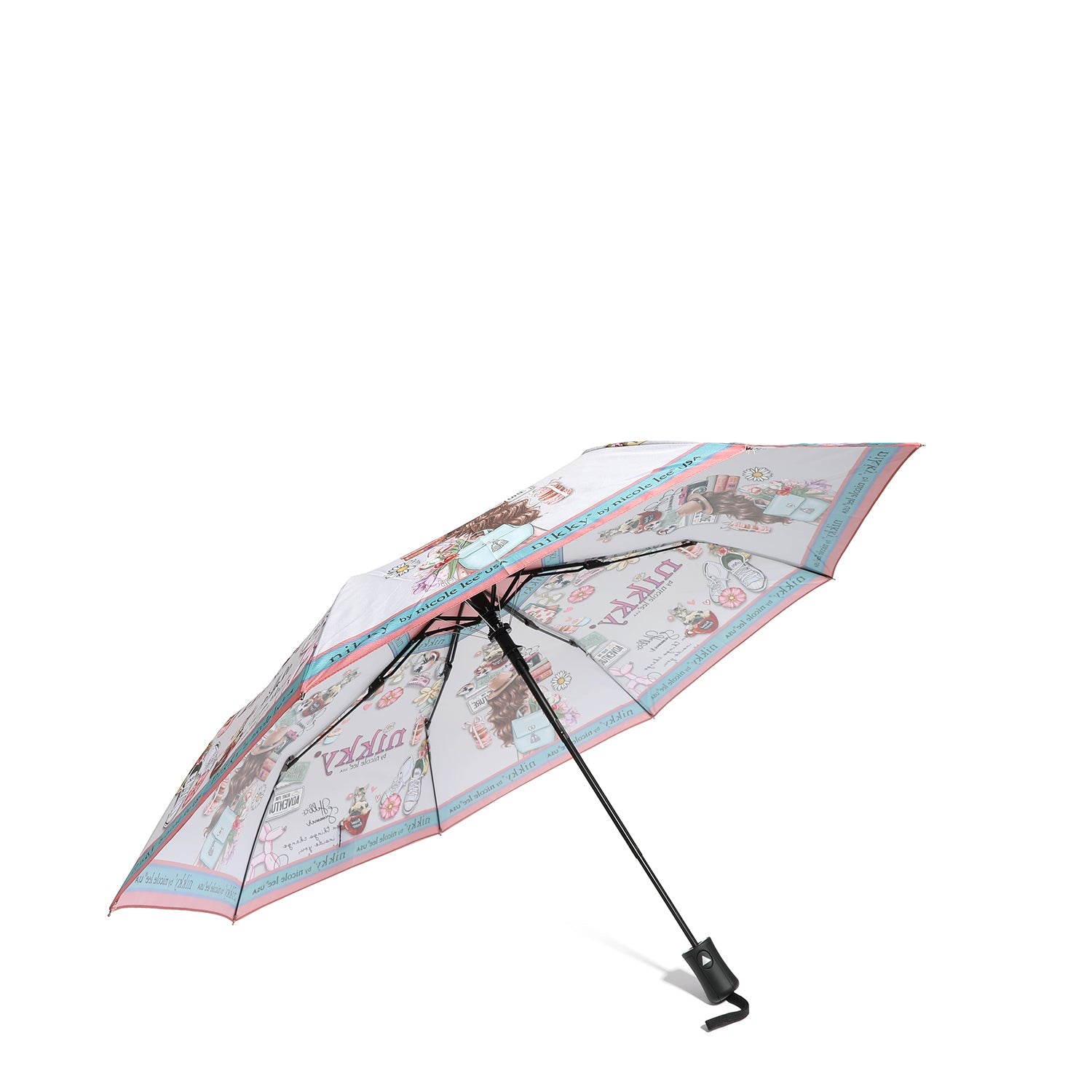 PORTABLE UMBRELLA WITH PRINTING <tc><tc><tc>Nikky</tc> World</tc></tc>