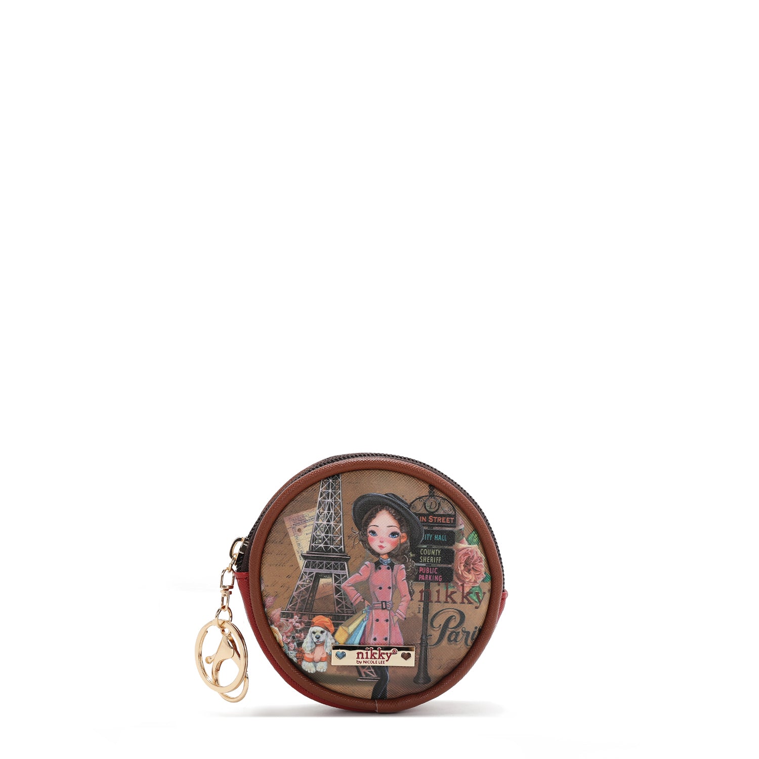 LLAVERO CON MONEDERO REDONDO (EMILY GOES PARIS)