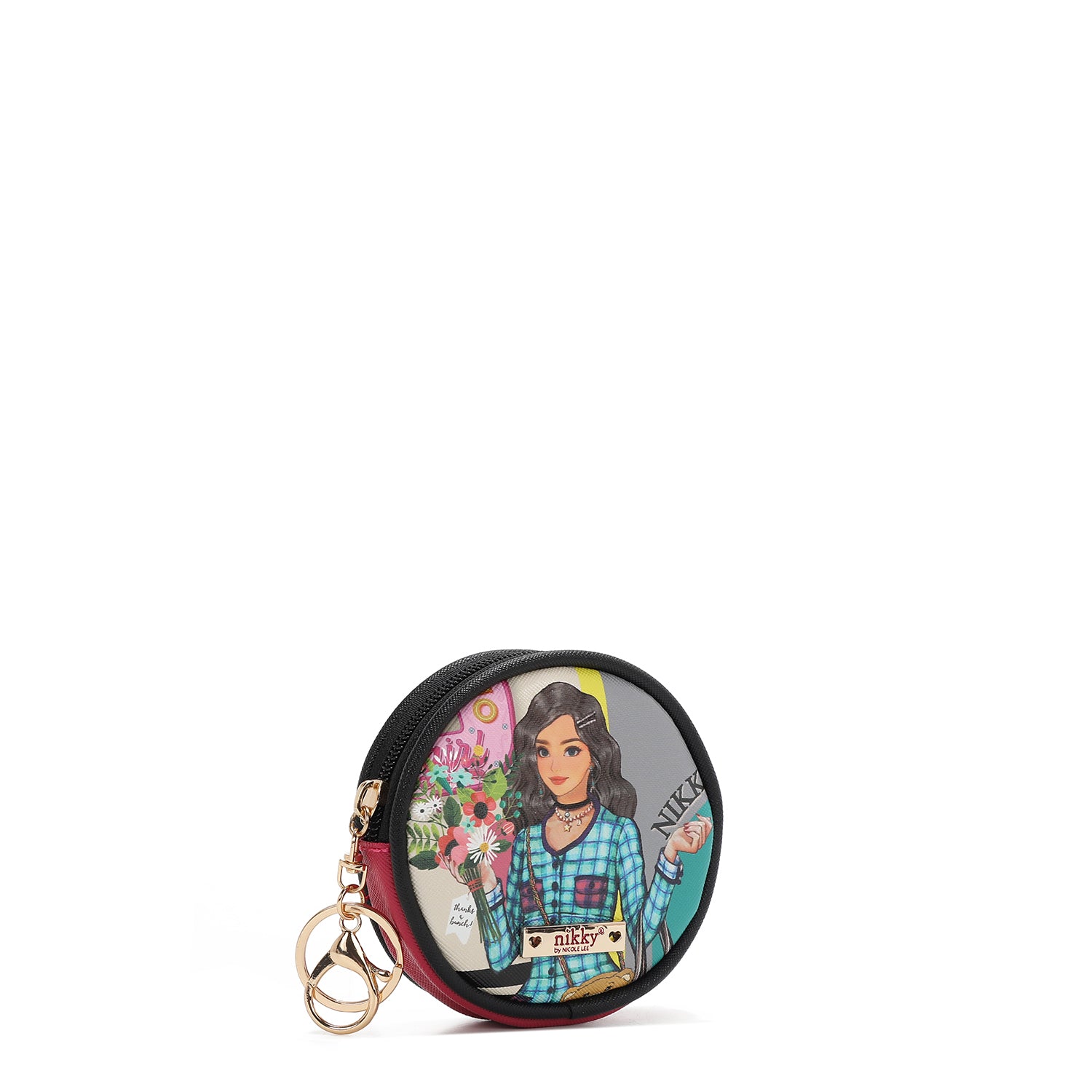 KEYCHAIN WITH ROUND PURSE (<tc><tc><tc>Nikky</tc> Goes Shopping</tc></tc>)