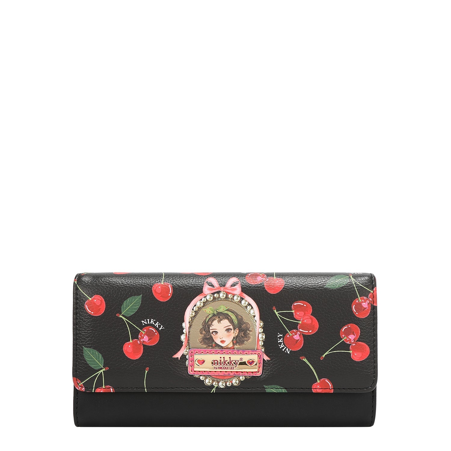 BILLETERA TRIPLE V.2 (CHERRY LIPS-NEGRO)