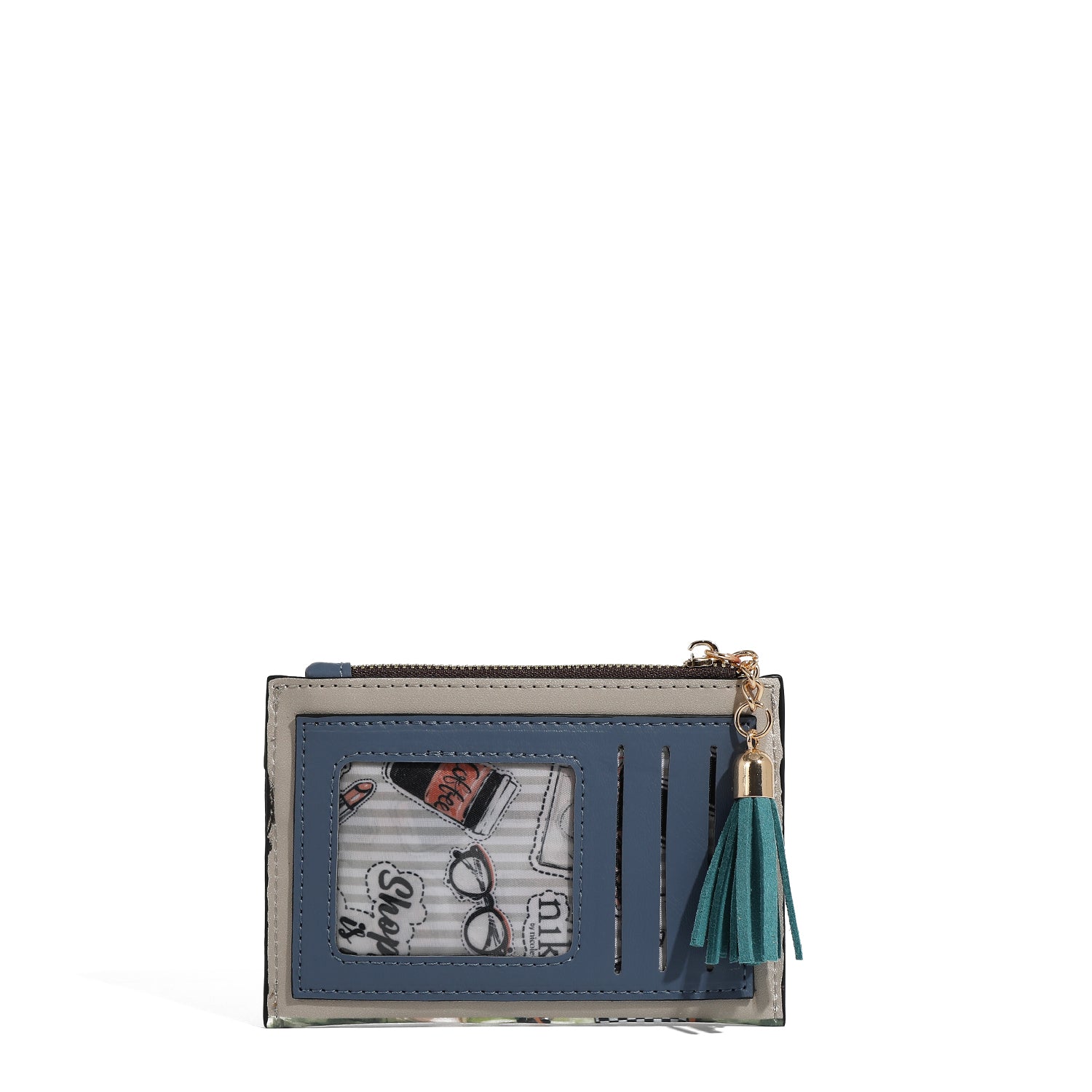 PORTA TARJETAS CON CREMALLERA (I LIVE TO TRAVEL)