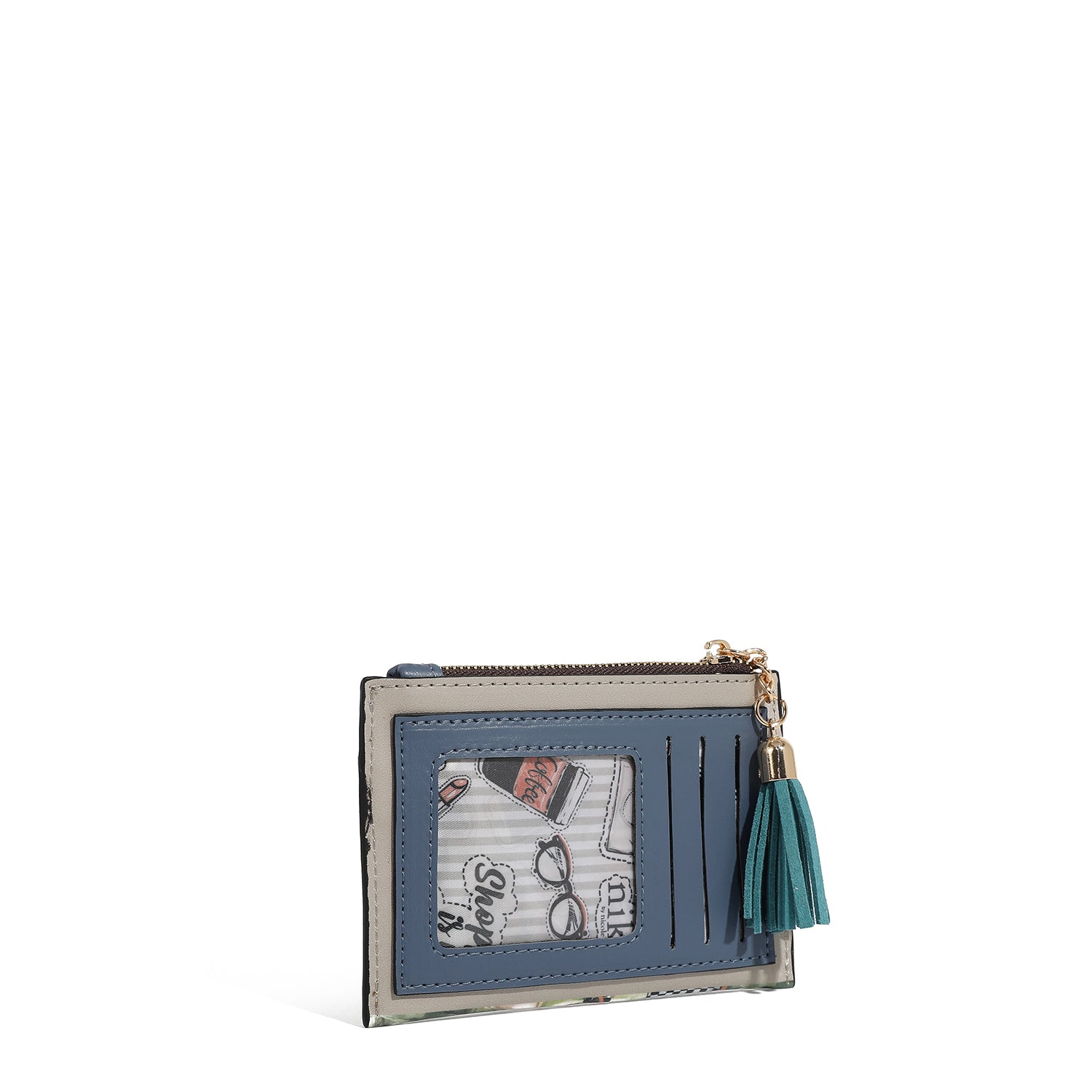 PORTA TARJETAS CON CREMALLERA (I LIVE TO TRAVEL)