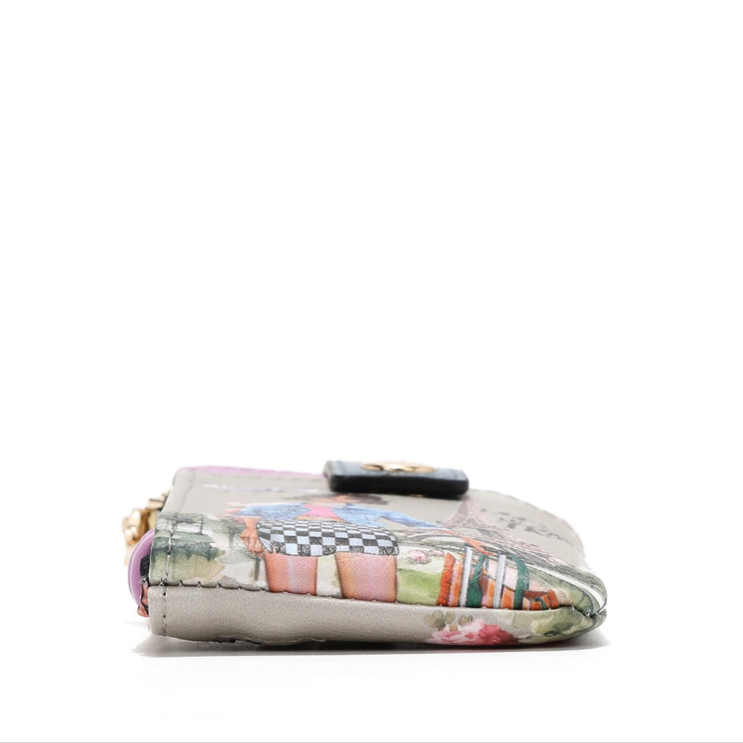 MINI PORTA TARJETAS CON CIERRE (I LIVE TO TRAVEL)