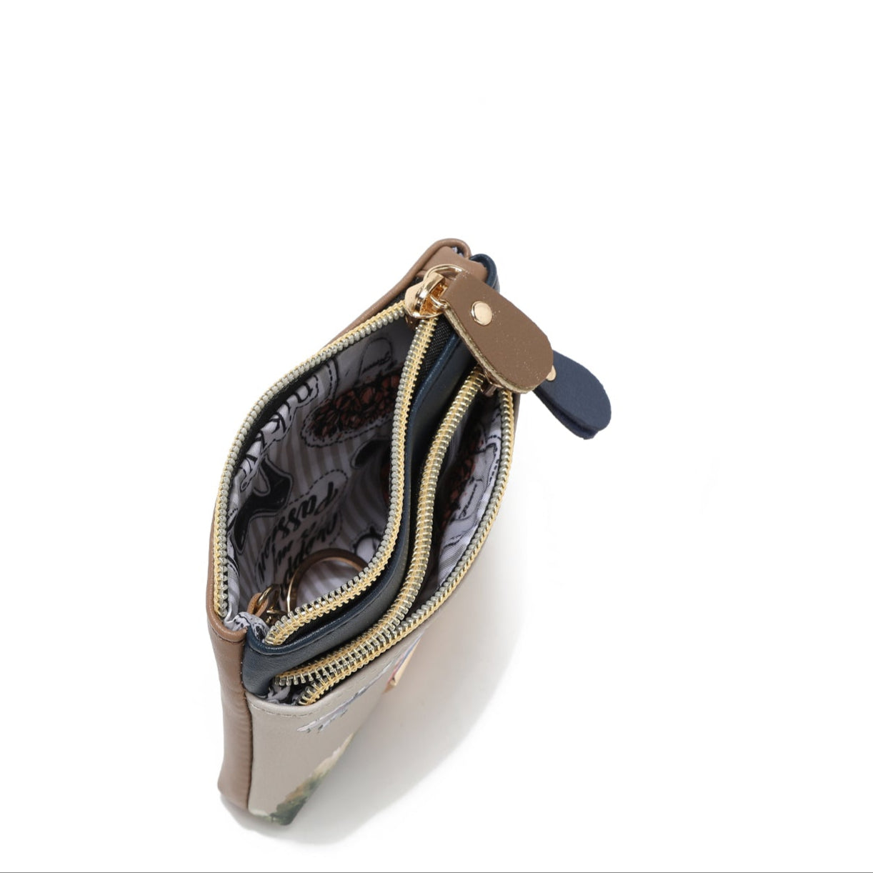 MINI PORTA TARJETAS CON CIERRE (I LIVE TO TRAVEL)