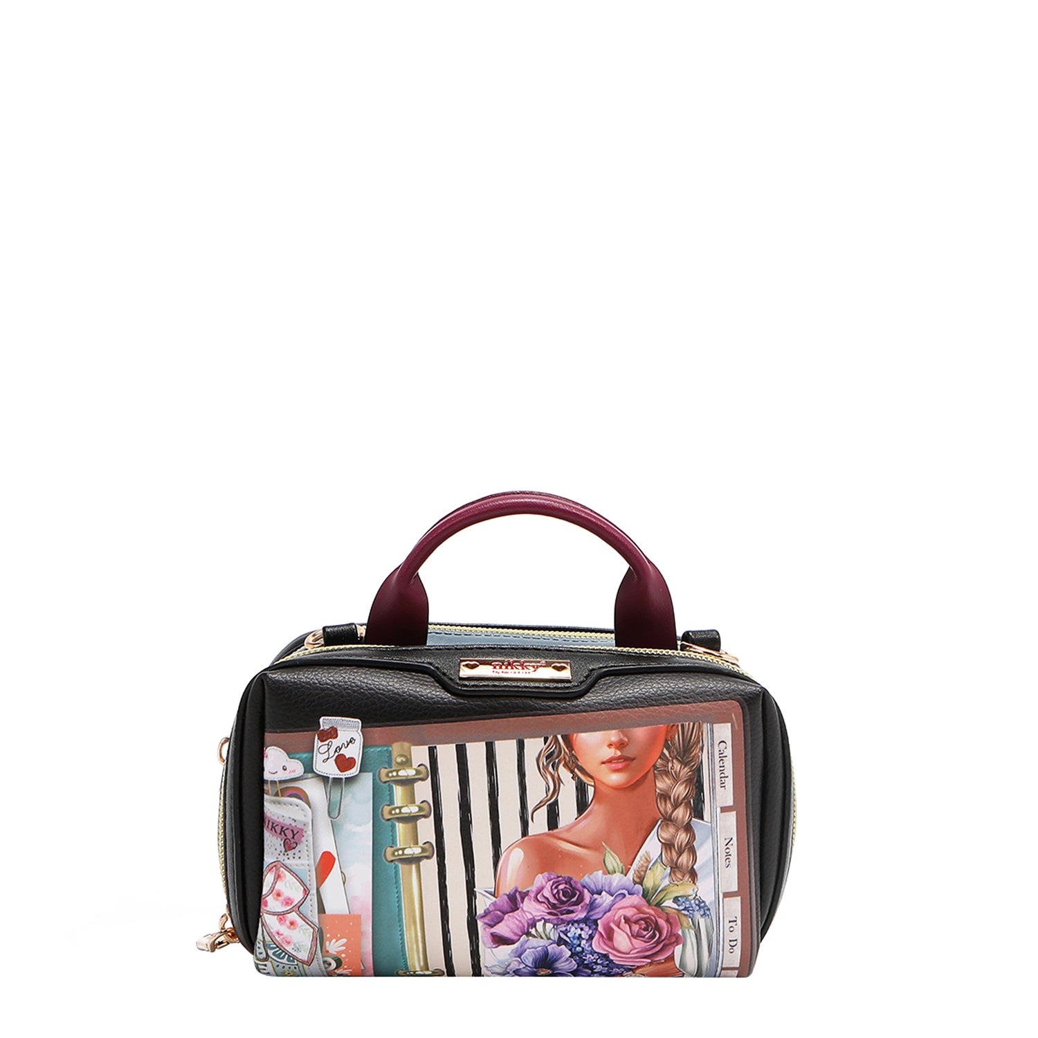 MINI BOLSO CRUZADO BOSTON CON DOBLE CREMALLERA (NOSTALGIA)