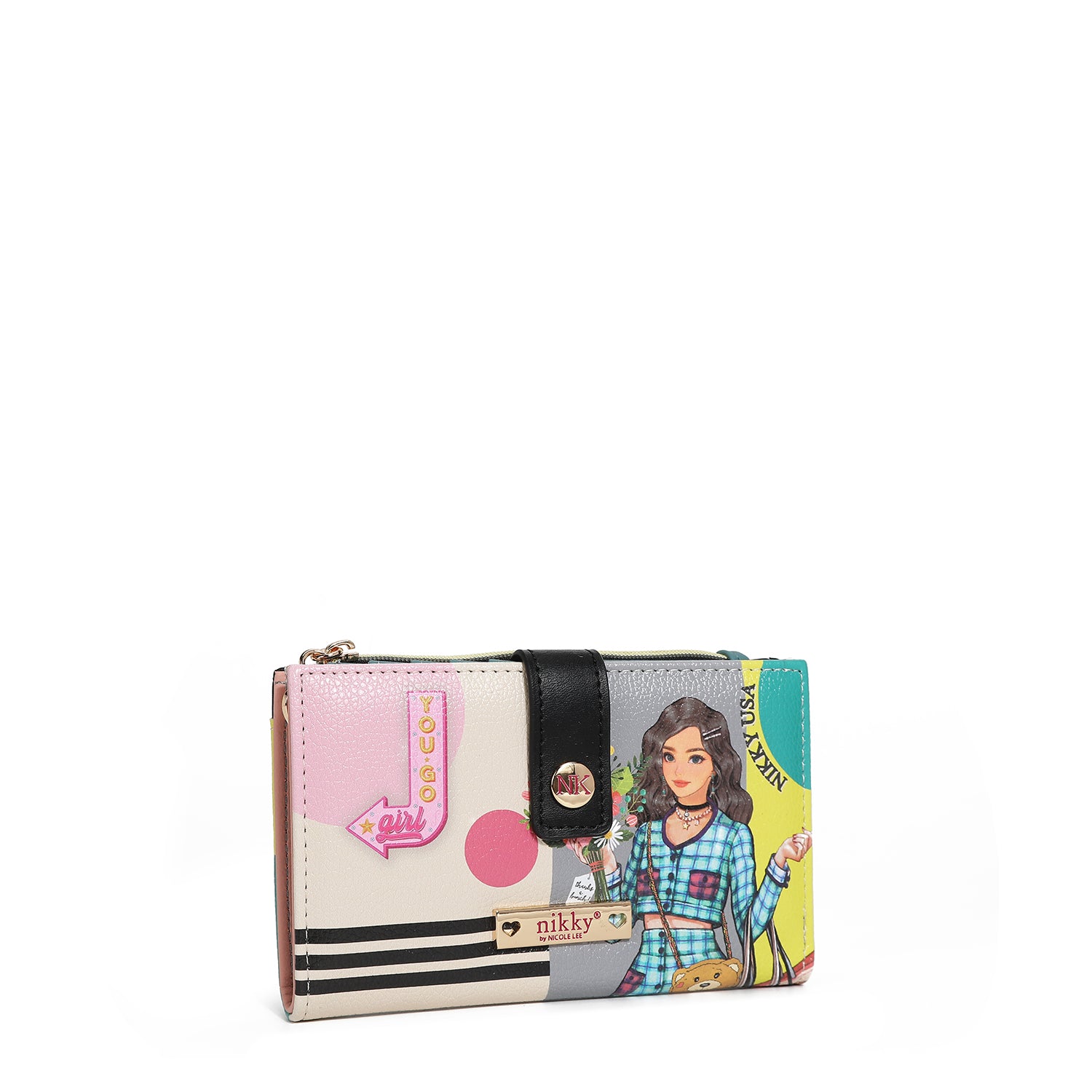 BILLETERA LARGA CON CREMALLERA (NIKKY GOES SHOPPING)
