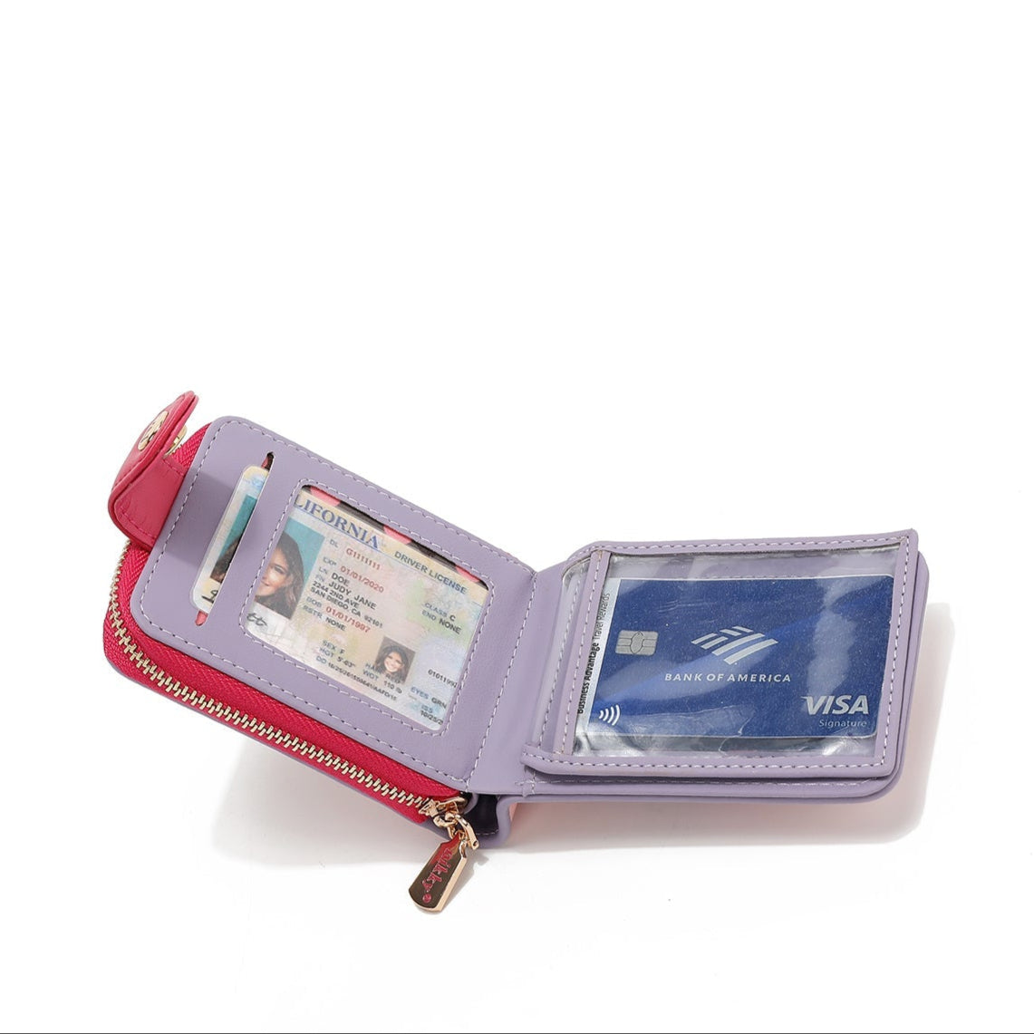 CARTERA PLEGABLE COMPACTA (I LIVE TO TRAVEL)