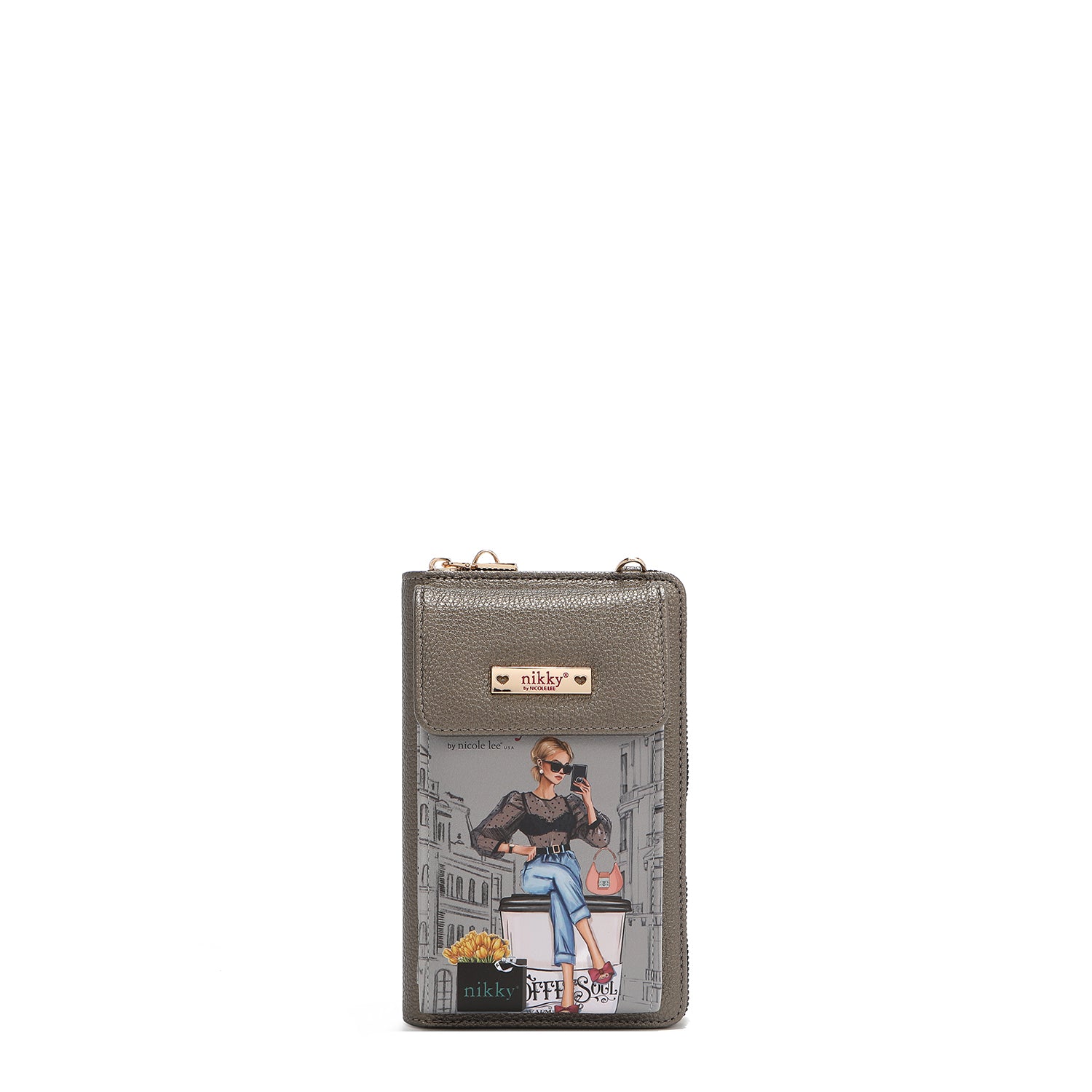 BANDOLERA PARA TELEFONO/CARTERA (URBAN COFFEE DREAM)