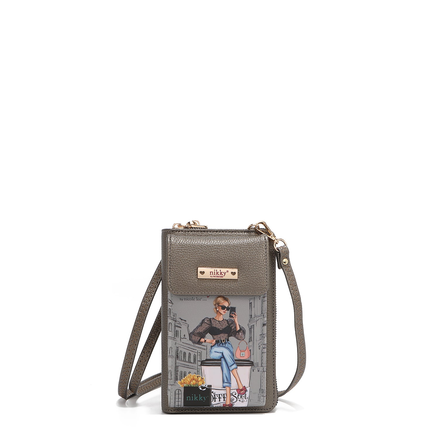 BANDOLERA PARA TELEFONO/CARTERA (URBAN COFFEE DREAM)