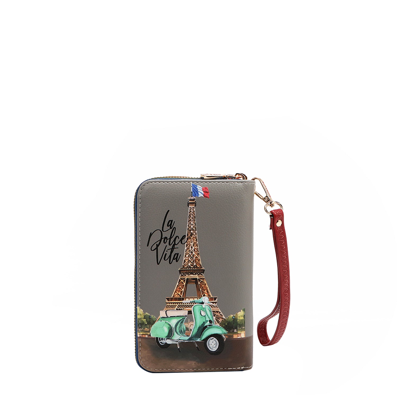 MEDIUM WALLET WITH DOUBLE ZIPPER (<tc>EIFFEL DREAMS</tc>)