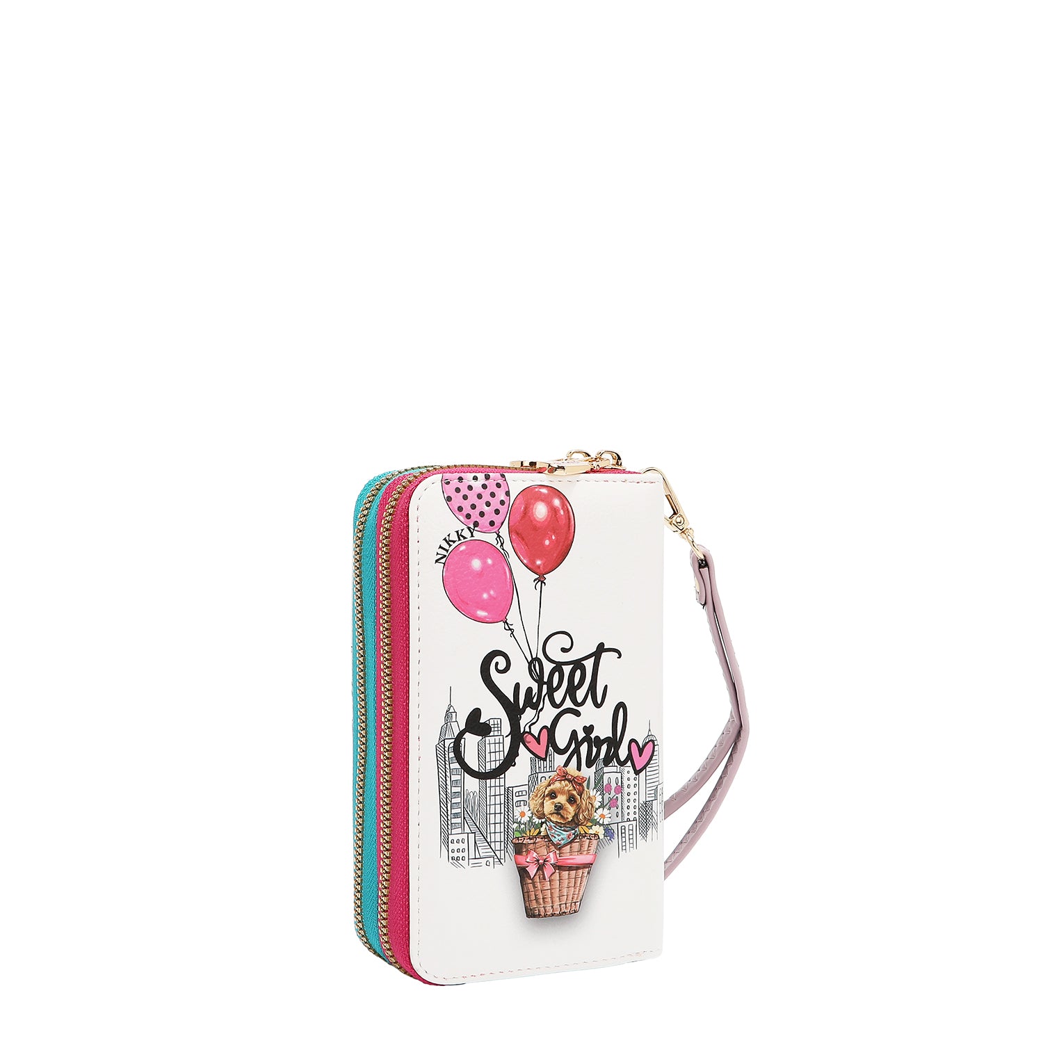 CARTERA MEDIANA CON DOBLE CREMALLERA (SWEET GIRL)