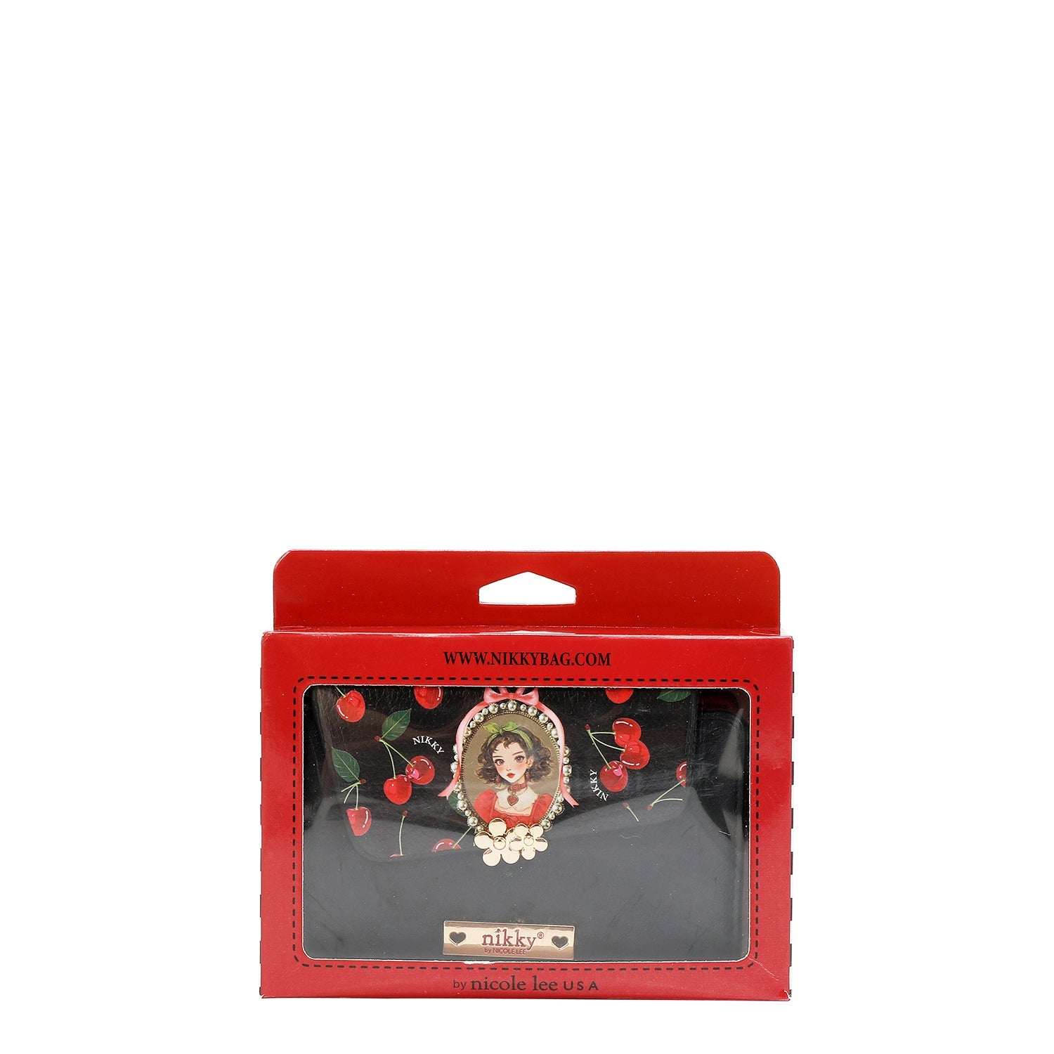 CARTERA PLEGABLE PEQUEÑA NIKKY (CHERRY LIPS-NEGRO)