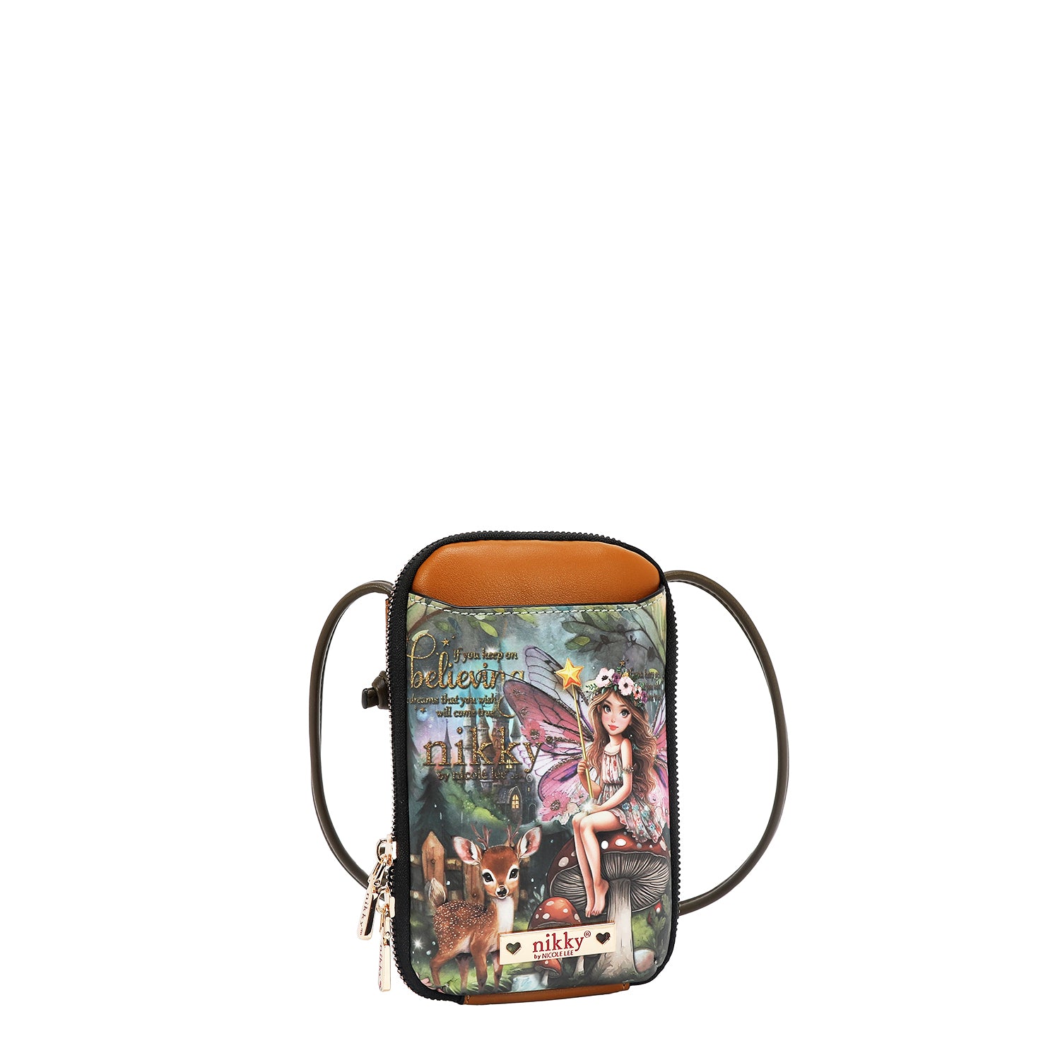 BOLSO CRUZADO CON CREMALLERA PARA TELÉFONO/CARTERA (FAIRY TALE)