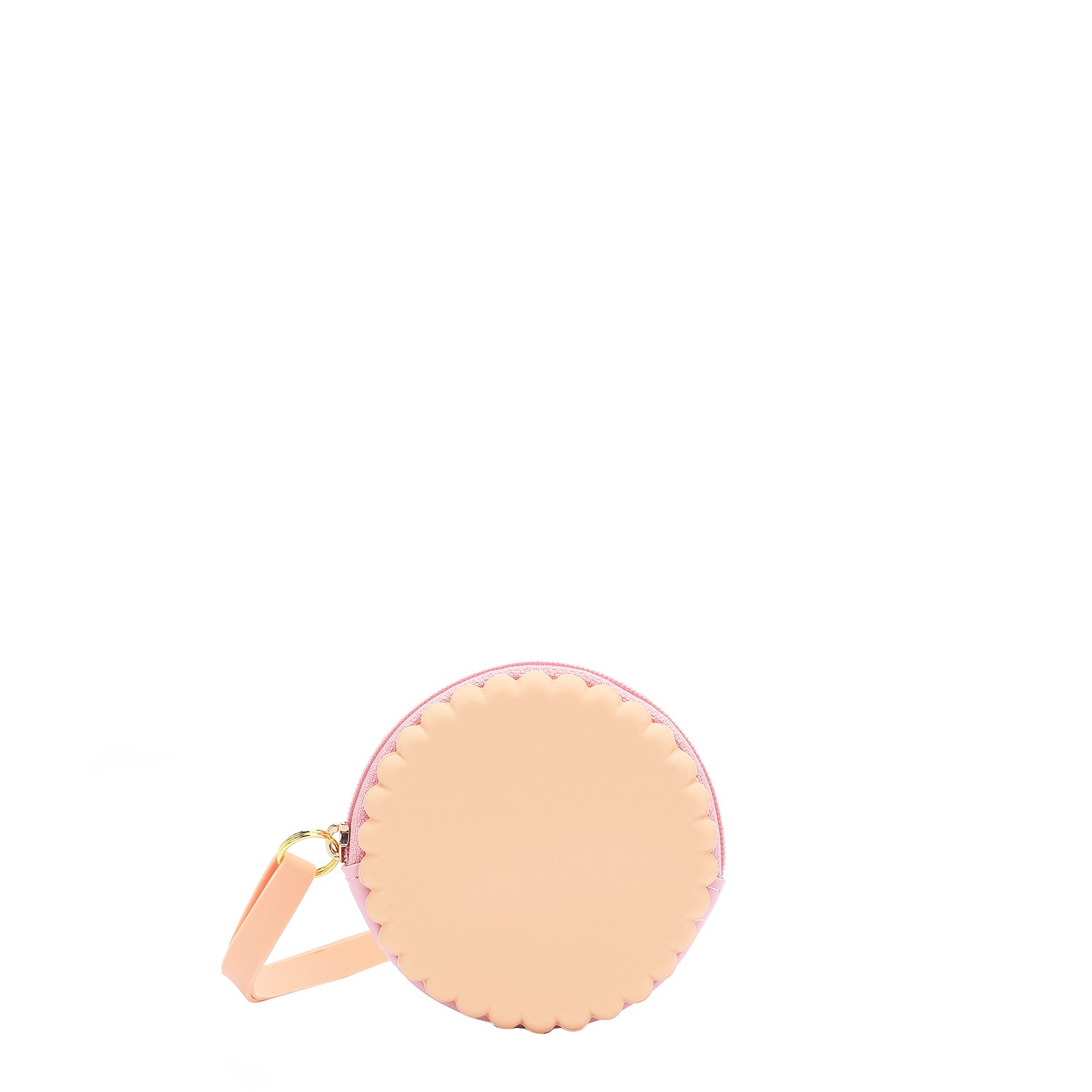 ESTUCHE REDONDO DE SILICONA CON PULSERA (MEANT TO LOVE YOU SALMON)