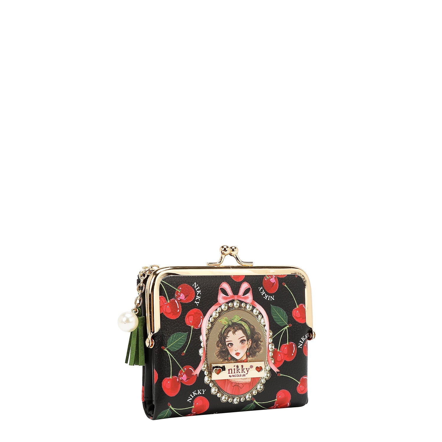 MONEDERO CON BLOQUEO DE BESO (CHERRY LIPS-BLACK)
