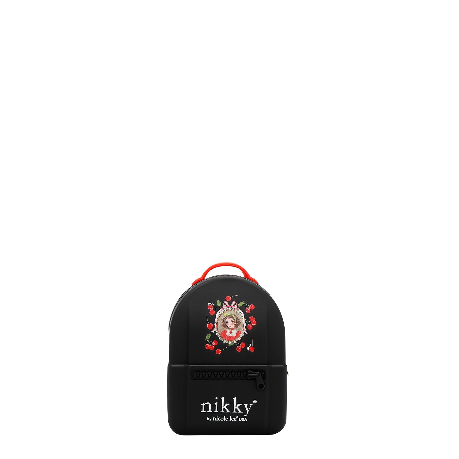 MONEDERO MINI DE MOCHILA (CHERRY LIPS - BLACK)