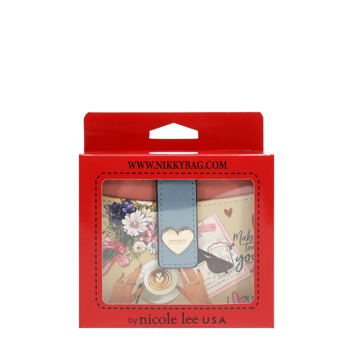 COMPACT WALLET WITH HEART BUTTON (YOUR MEMORY)