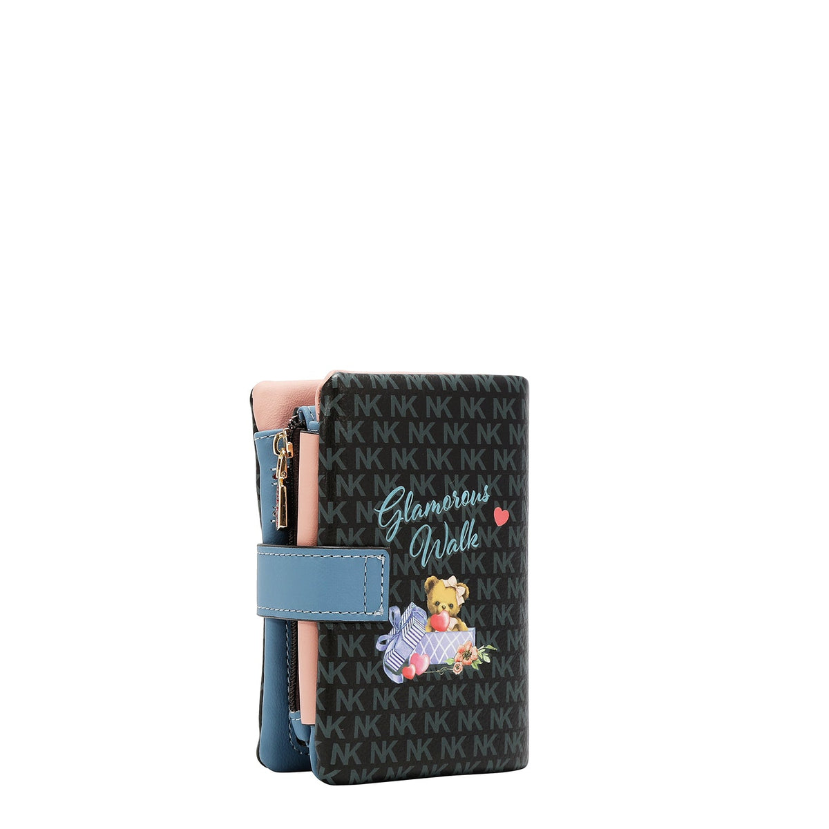 PORTAFOGLIO TRIPLA ZIP (GLAMOROUS WALK - NERO)