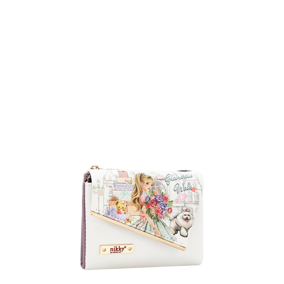 PORTAFOGLIO BUSTA (GLAMOROUS WALK-WHITE)