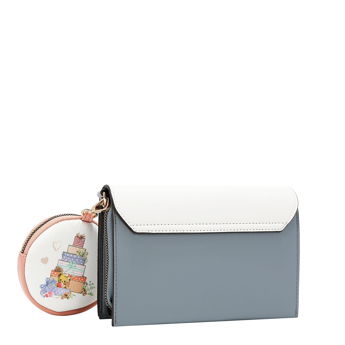 BORSA A TRACOLLA 2 PEZZI (GLAMOROUS WALK-WHITE)