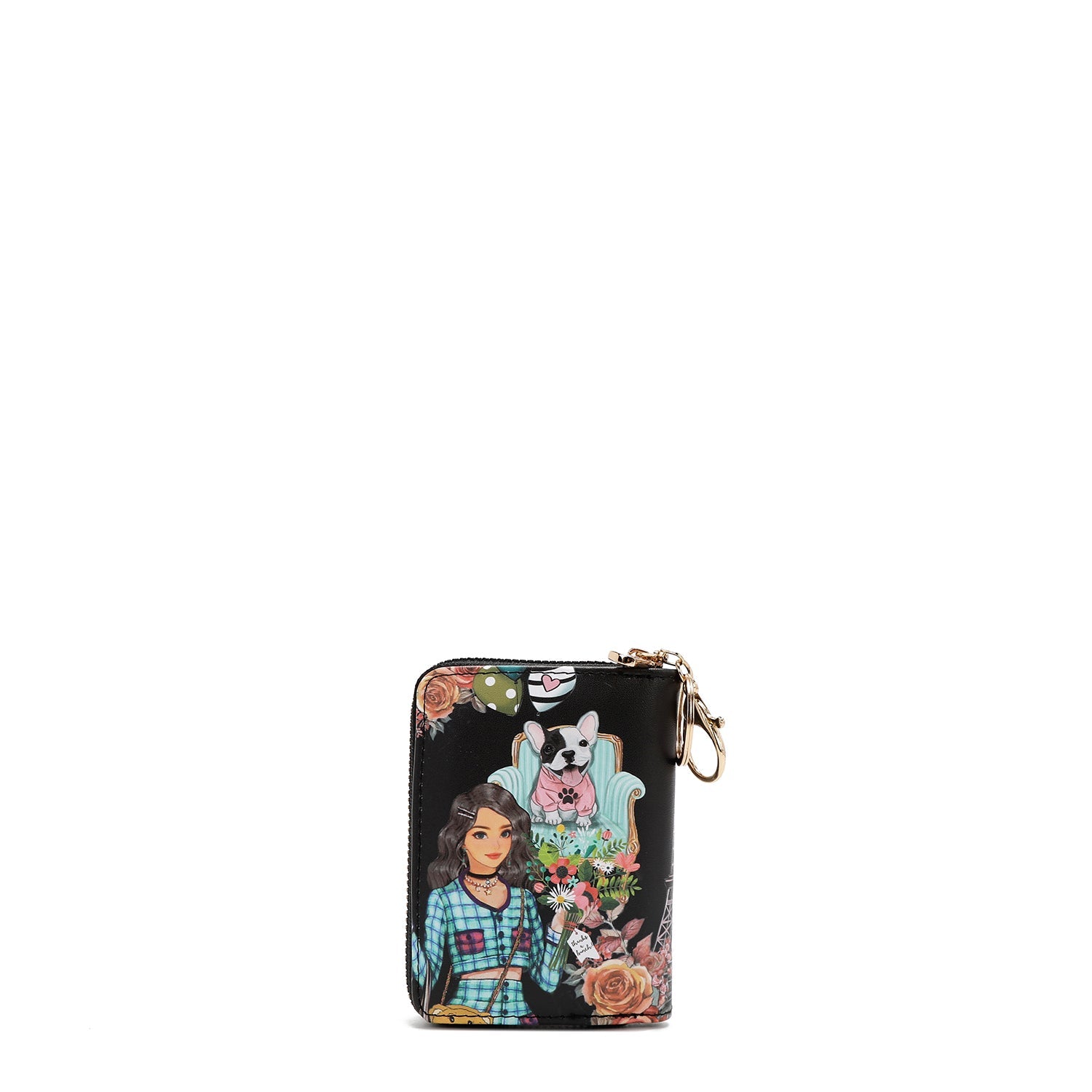 PORTA TARJETAS CON CREMALLERA TIPO ACORDEÓN (NIKKY MAKES FRIENDS)