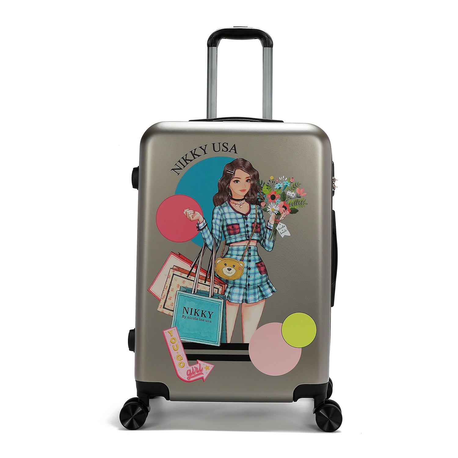 SET OF 2 ABS PLASTIC SUITCASES <tc>NIKKY GOES SHOPPING</tc>