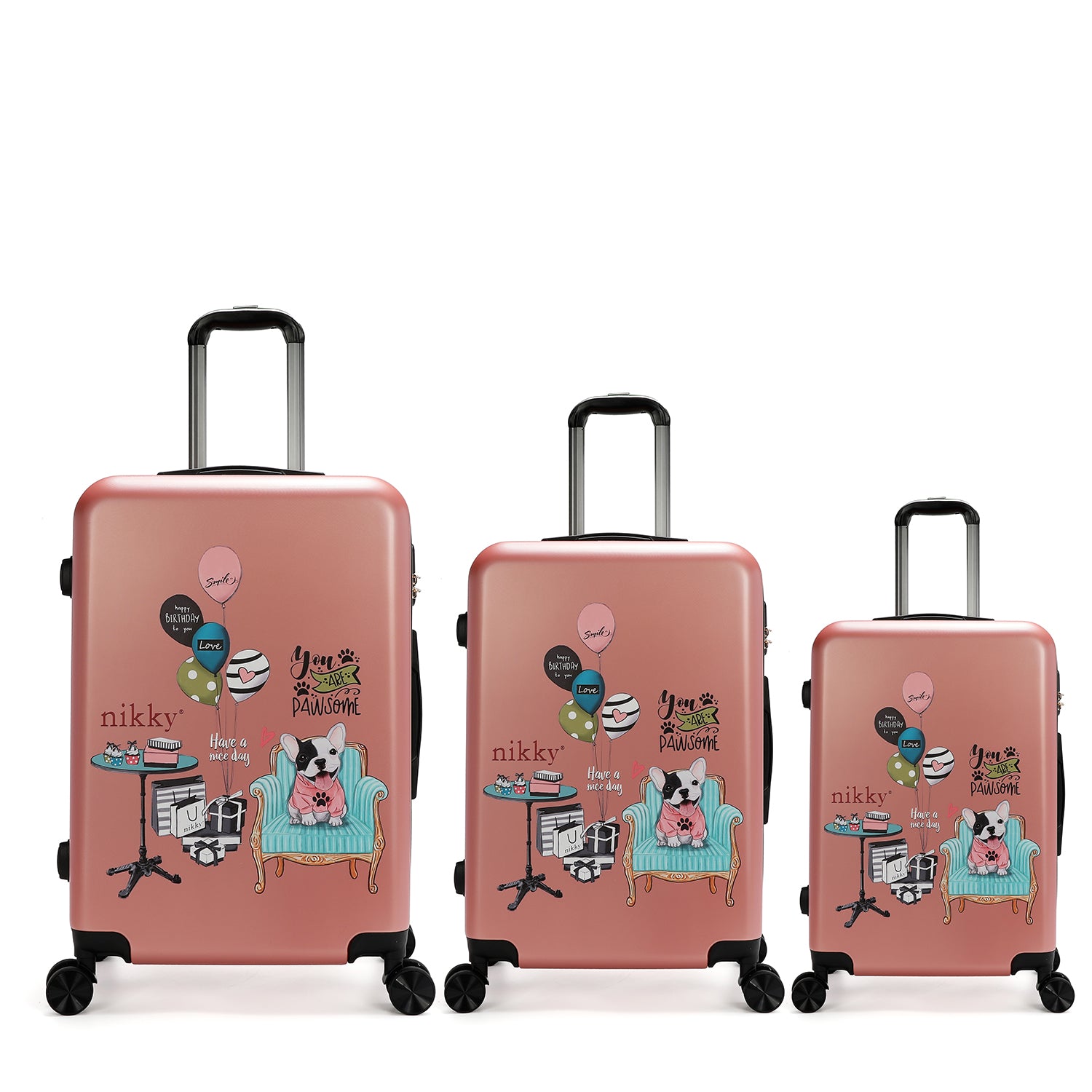 SET OF 3 RIGID SUITCASES (<tc><tc>Party King</tc></tc>)