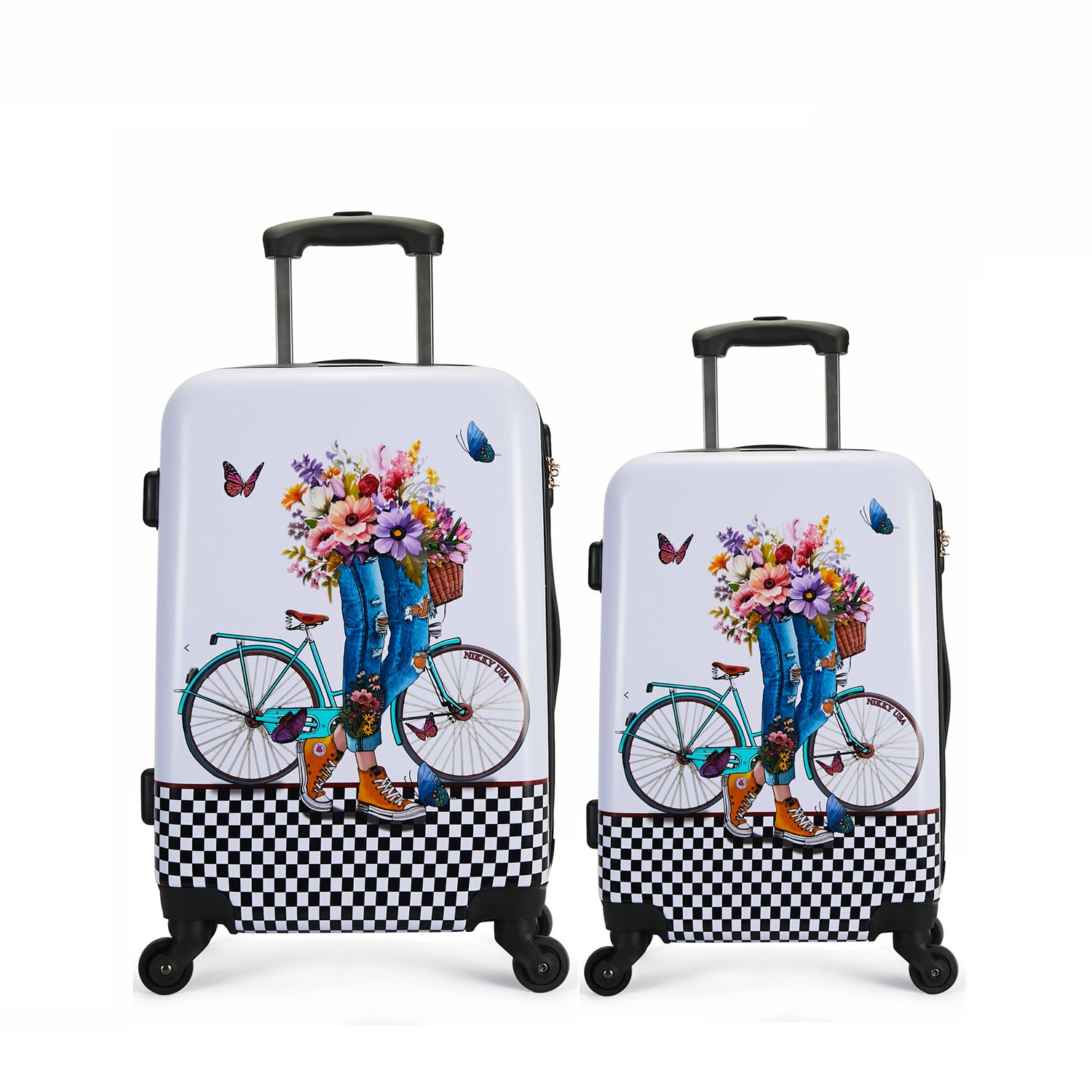 SET OF 2 ABS PLASTIC SUITCASES <tc><tc>Step By Step</tc></tc>
