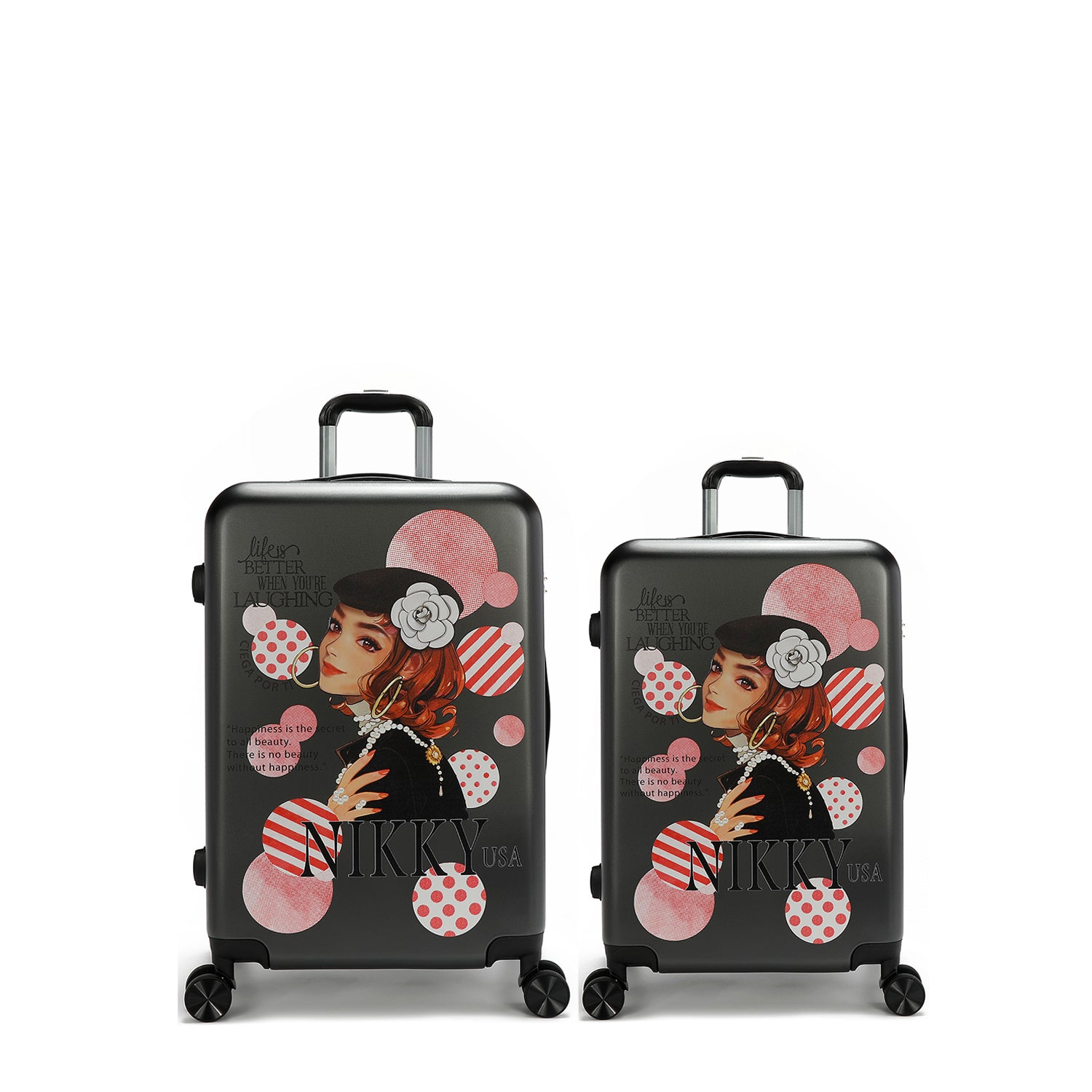 SET OF 2 ABS PLASTIC SUITCASES <tc>CIEGA POR TI</tc>