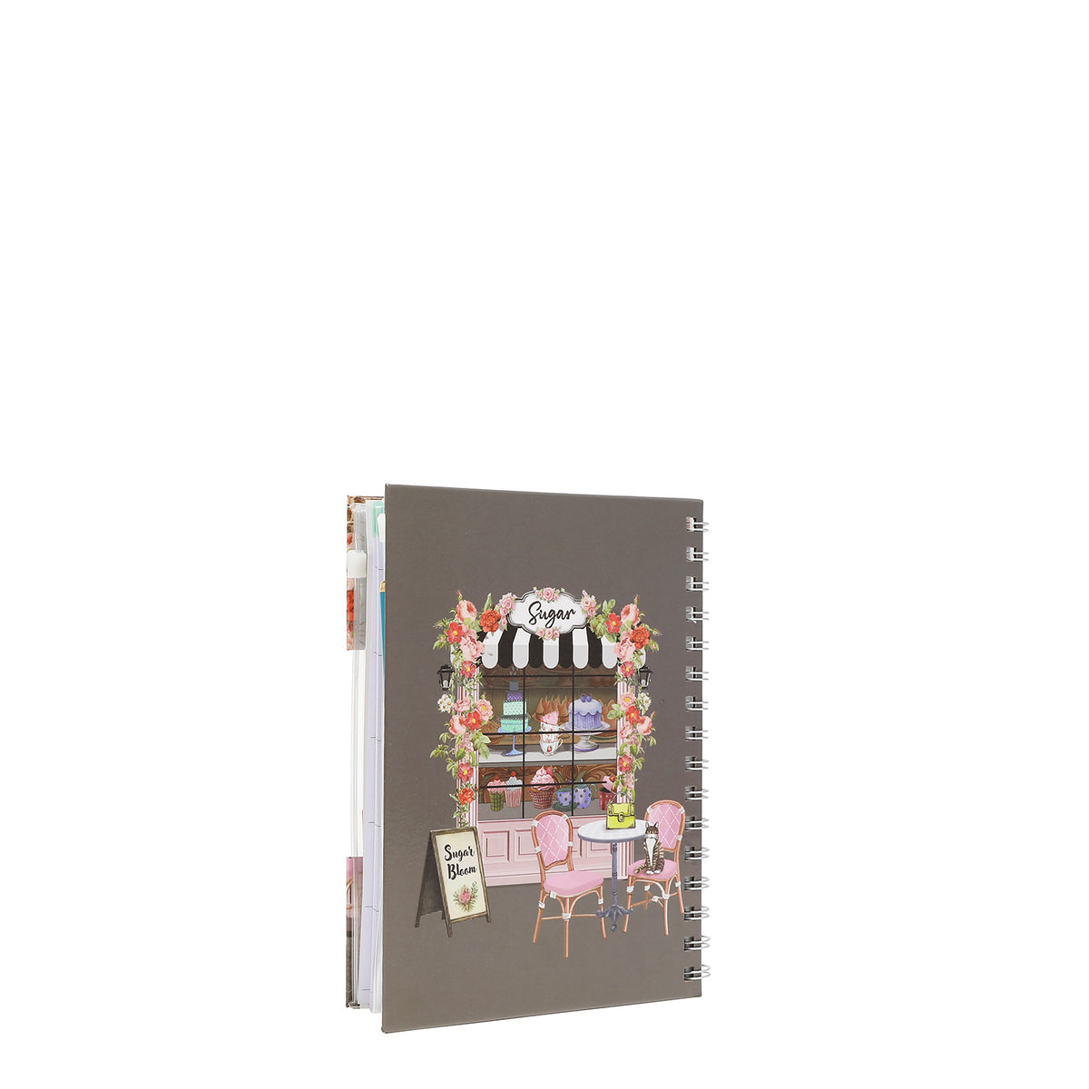AGENDA ESPIRAL CON BOLSILLO CON CREMALLERA Y NOTAS ADHESIVAS (SUGAR DAY)