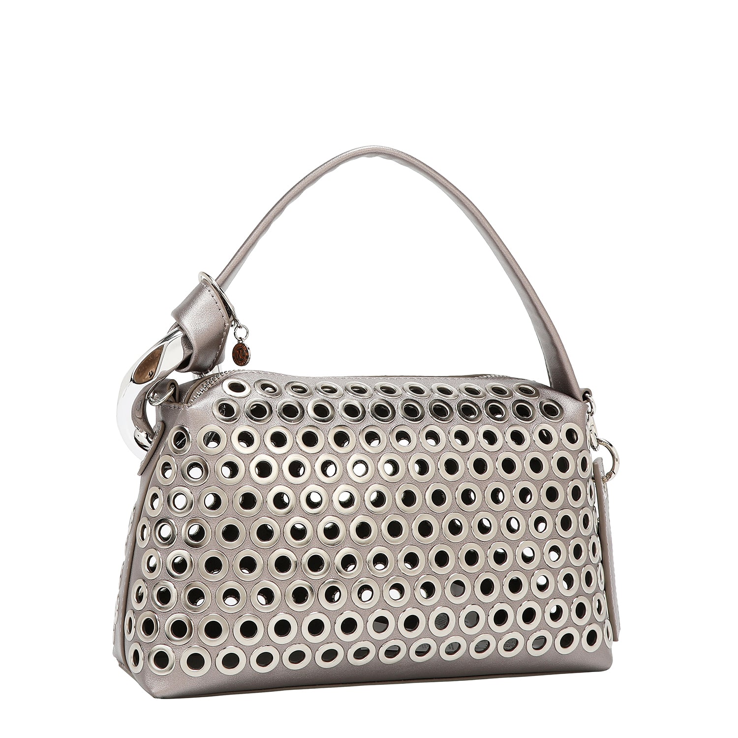 SAC BANDOULIÈRE AVEC BORD OEILLET (ARGENT)
